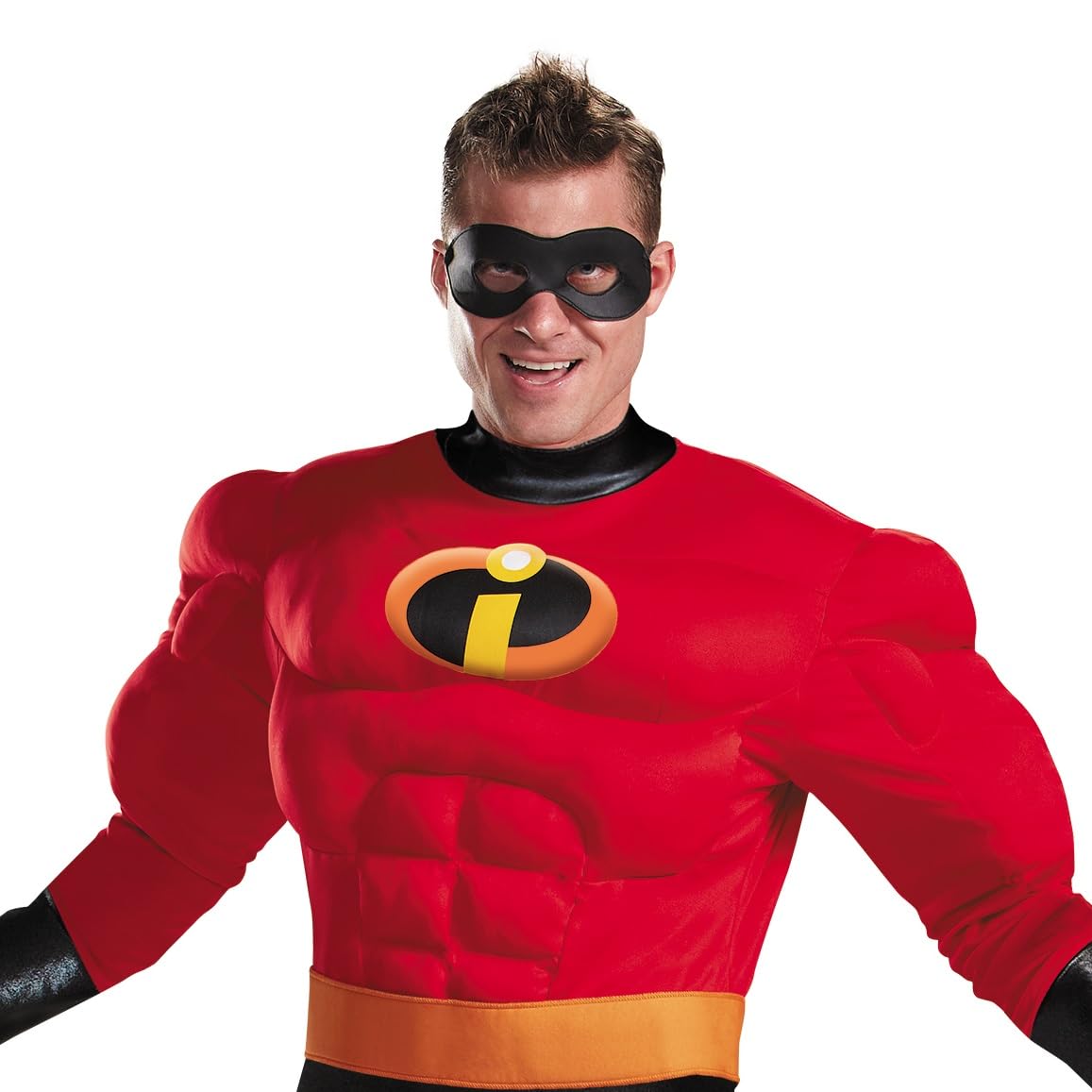 Disguise Mr. Incredible Deluxe Muscle Adult Costume - Red, X-Large (42-46) 4