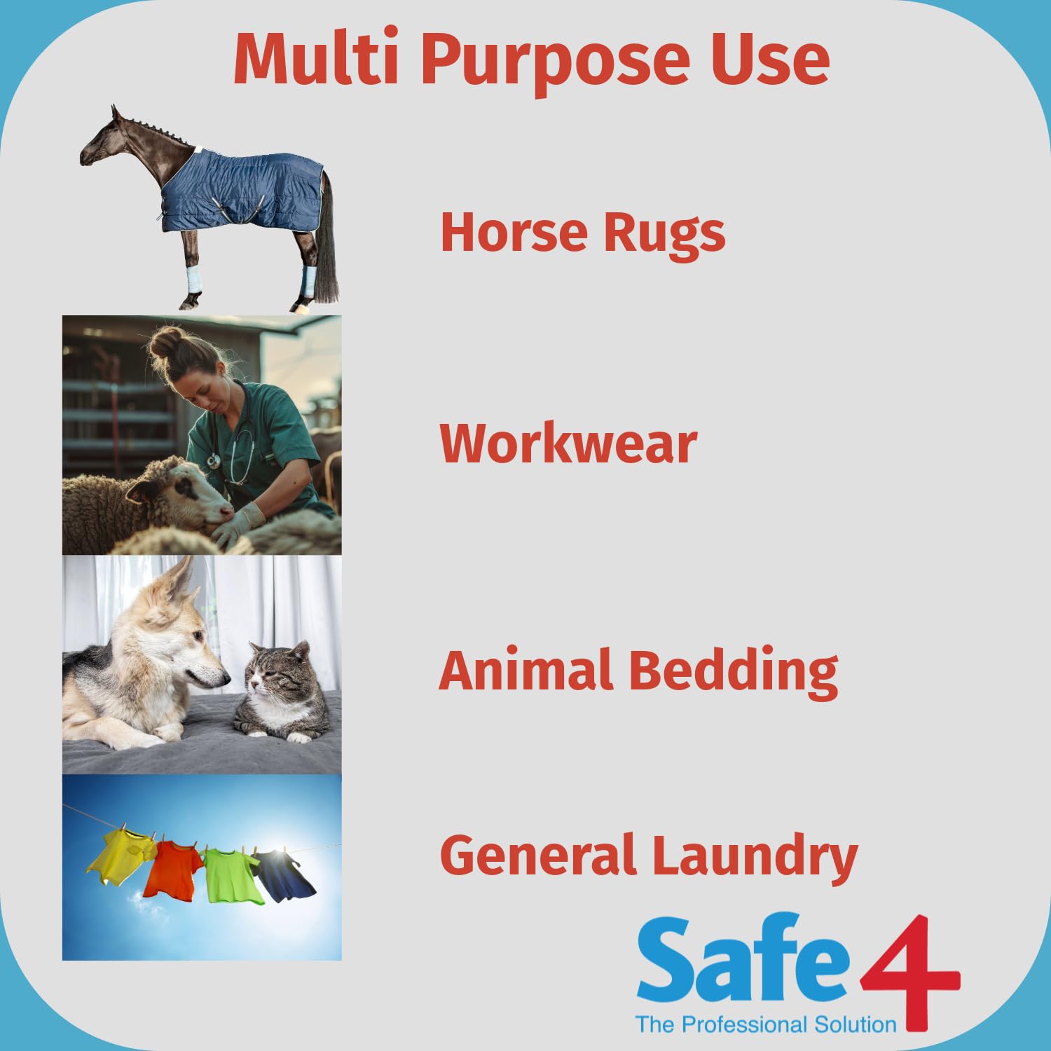 Safe4 Hypoallergenic Liquid Laundry Detergent - Concentrated Formula | 1L | Fresh Scent 2