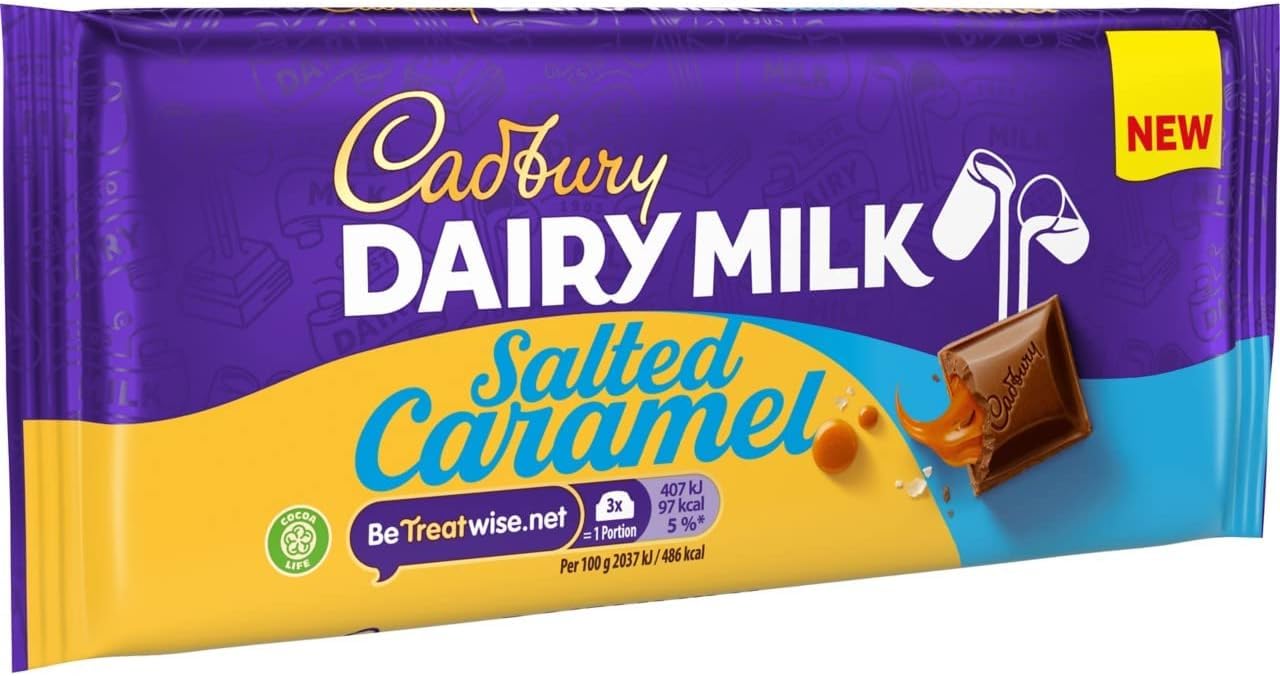 Cadbury Dairy Milk Salted Caramel Chocolate Bar with Daim Crunch, 120g 9