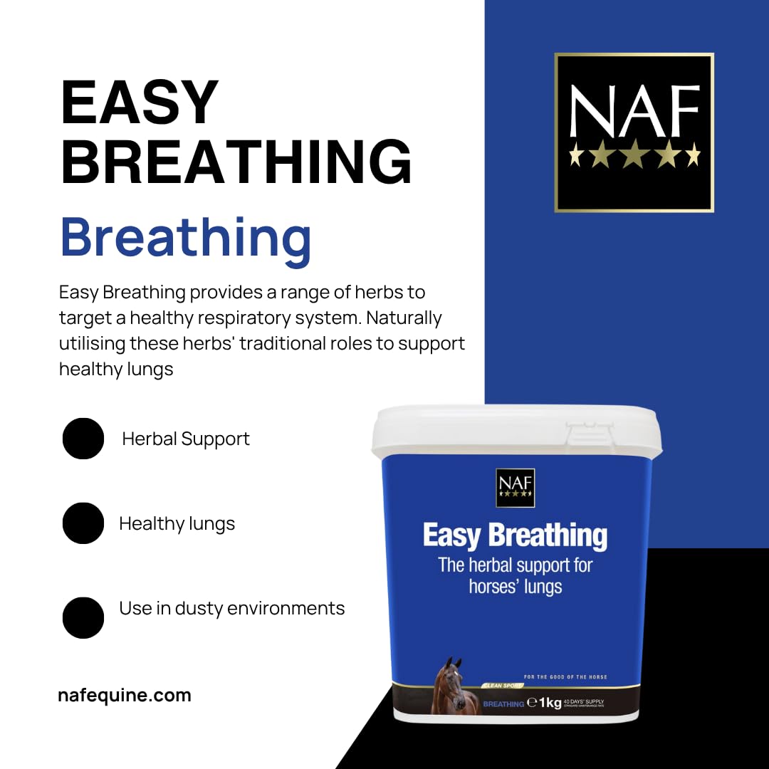 NAF Easy Breathing Respiratory Support Liniment Powder for Horses | 1 kg