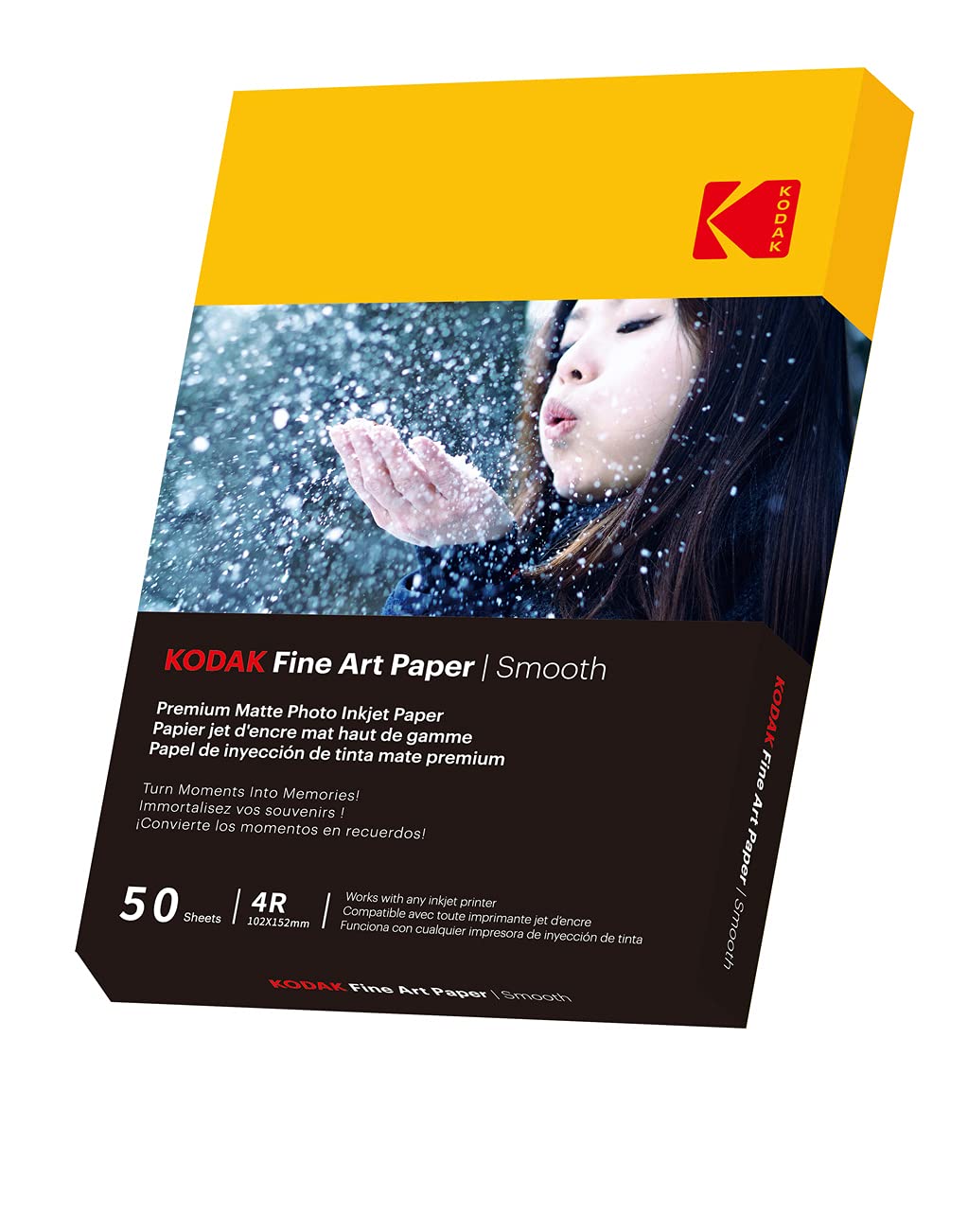 KODAK Fine Art Matte Photo Paper - 50 Sheets A6 | 180 g/m² | Inkjet Compatible