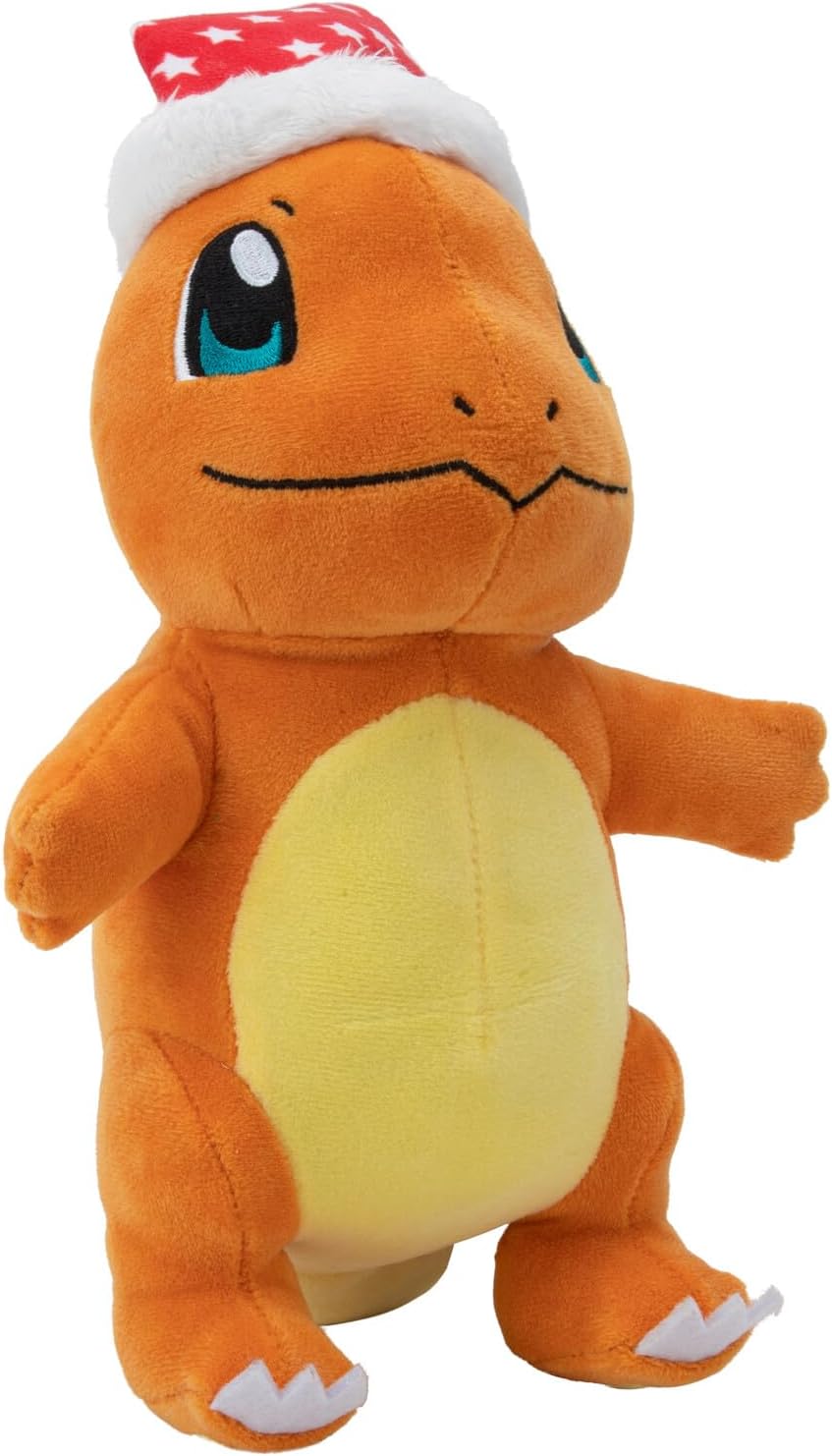 Pokémon 8" Holiday Charmander Plush with Santa Hat - Cute & Collectible Plush Toy for Ages 2+