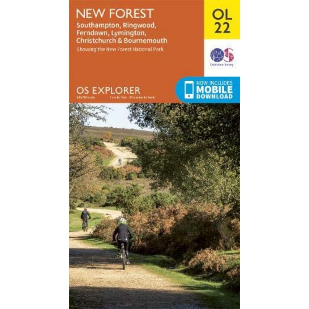 Ordnance Survey New Forest Map OL22 - Southampton to Bournemouth | OS Explorer Map | Folded Map