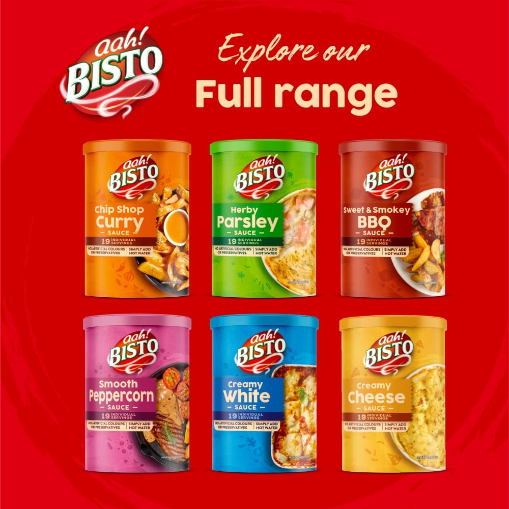 Bisto Deliciously Smooth Peppercorn Sauce Mix - Creamy Texture | Vegetarian Friendly | 170 g Drum 7