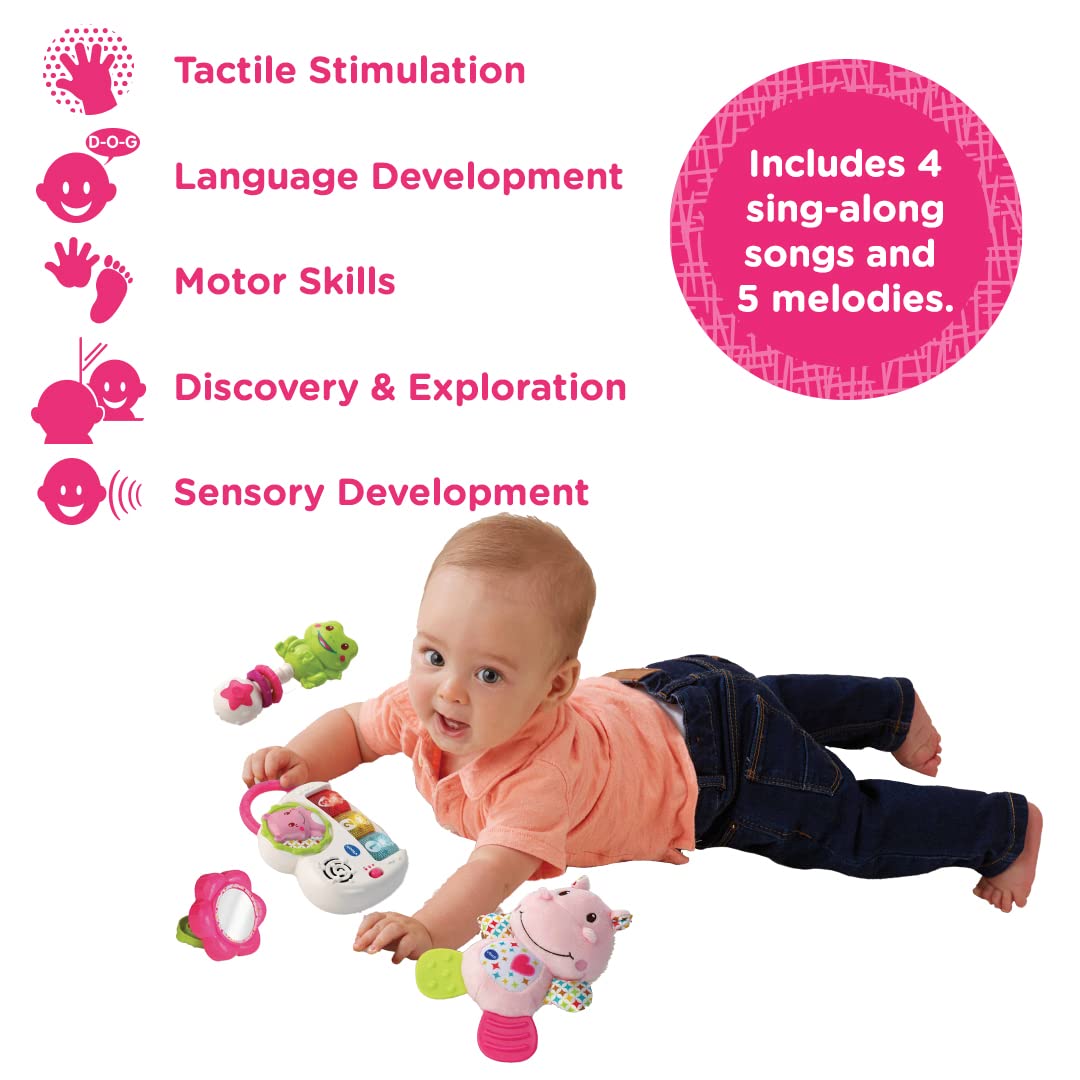VTech My First Gift Set Newborn Baby Toys | Hippo Teether, Rattle, Mirror, Piano | Birth+ 3