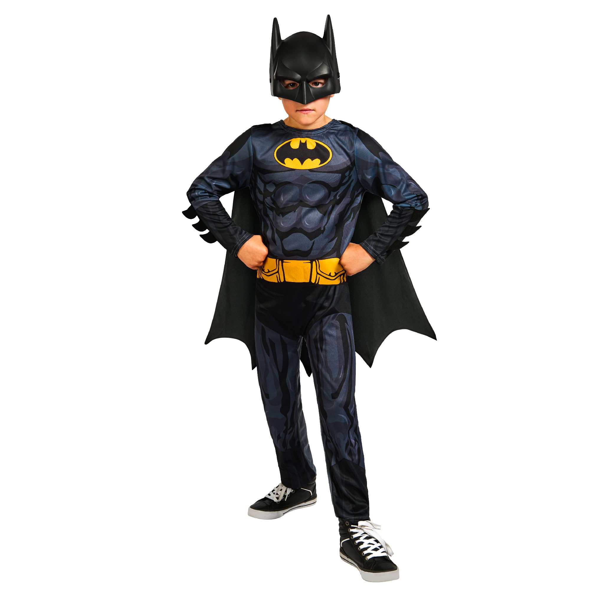 Rubies Batman Costume - Age 3-4 Years | Printed Jumpsuit, Cape & Mask