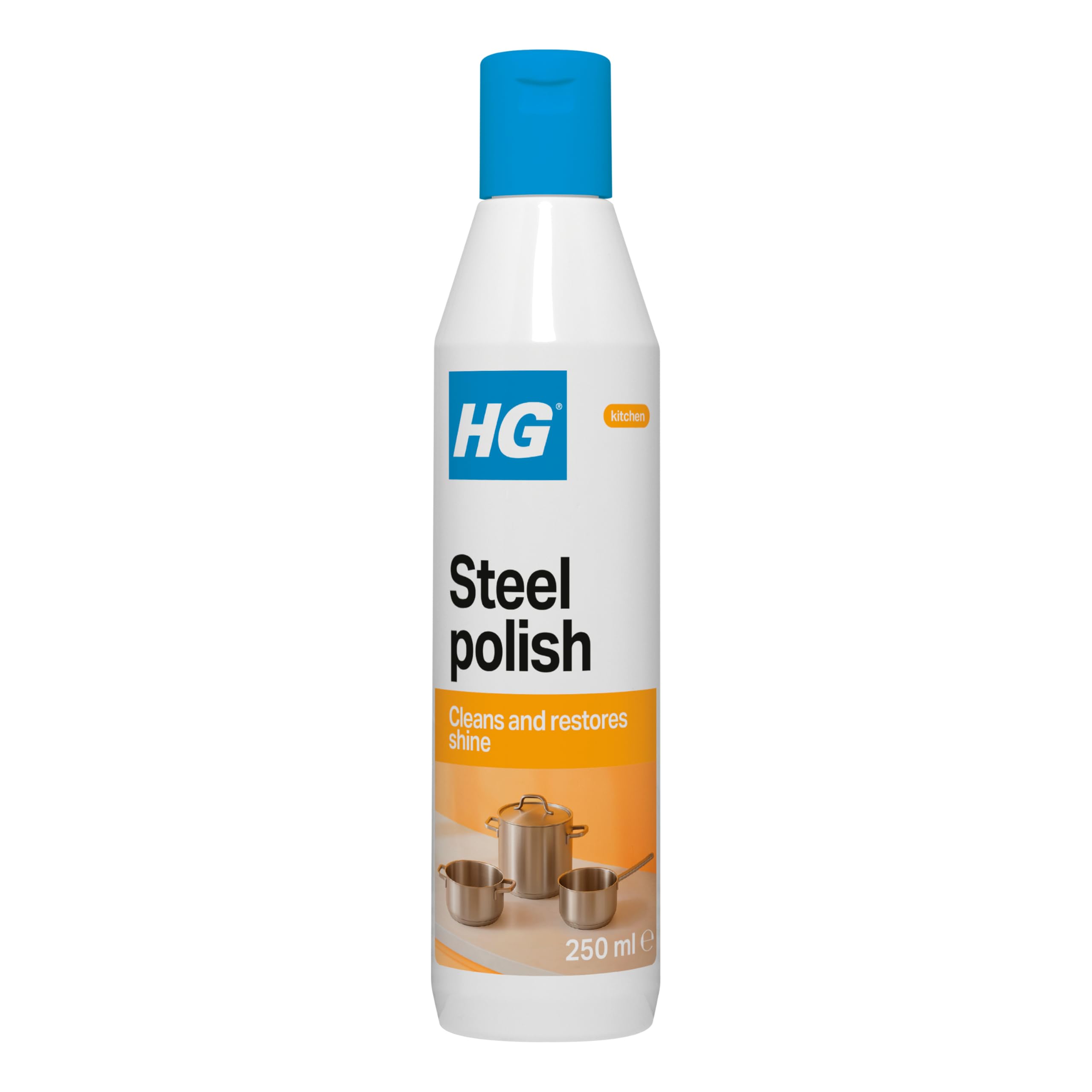 HG Stainless Steel Polish - Cleans, Shines & Protects Metal Surfaces | 250ml Liquid