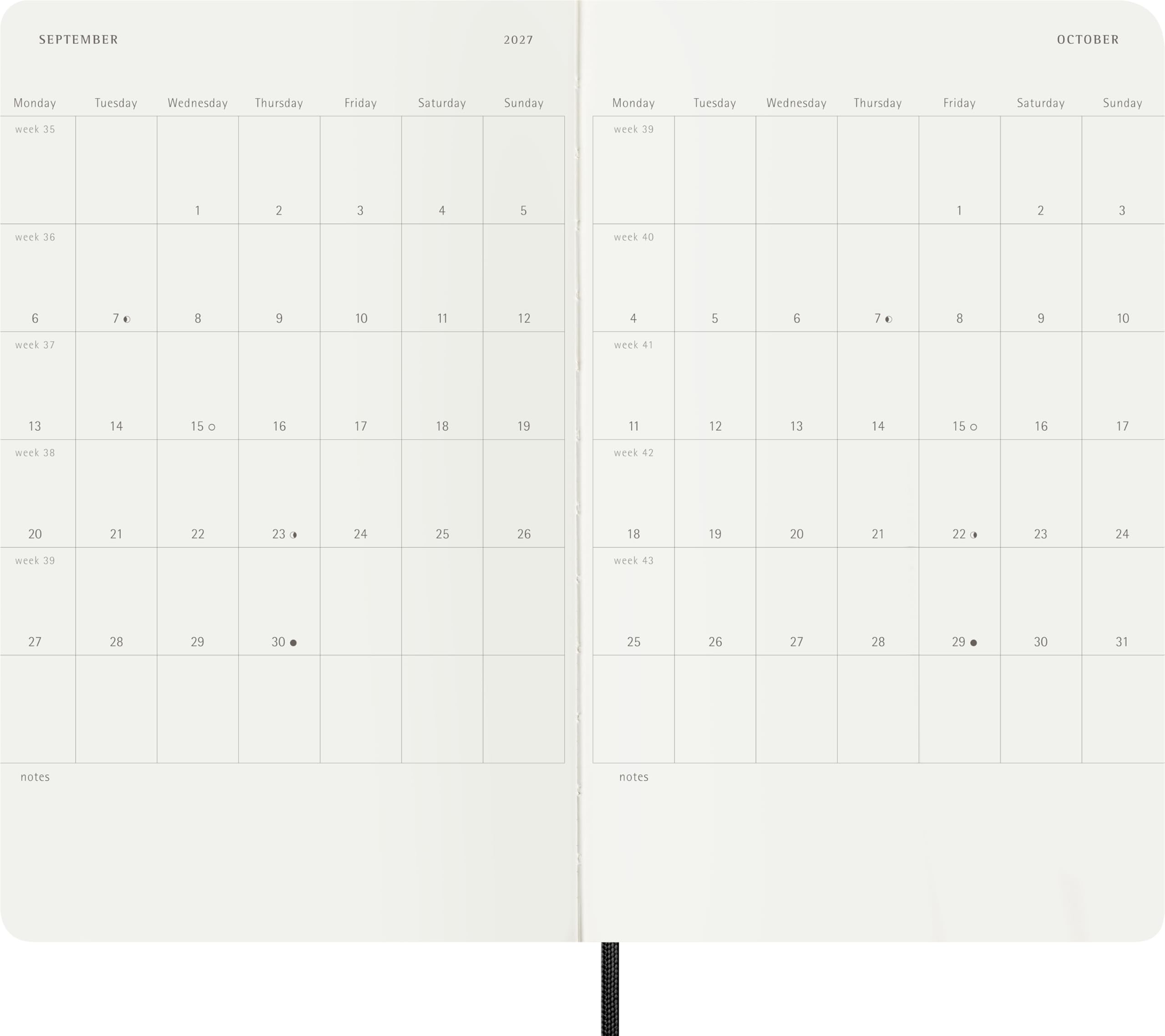 Moleskine 18-Month Weekly Planner 2026-2027 | Soft Cover, Large (13x21) | Black 5