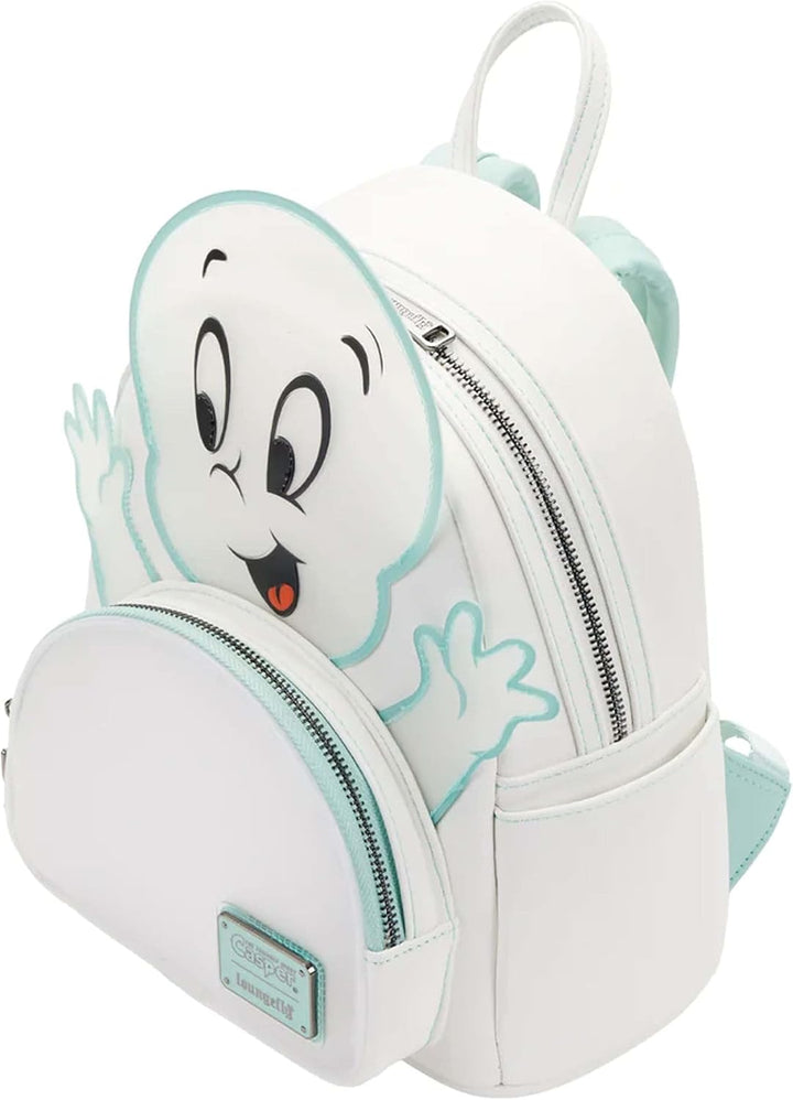 Loungefly Casper the Friendly Ghost Double Strap Shoulder Bag Mini Backpack (White)