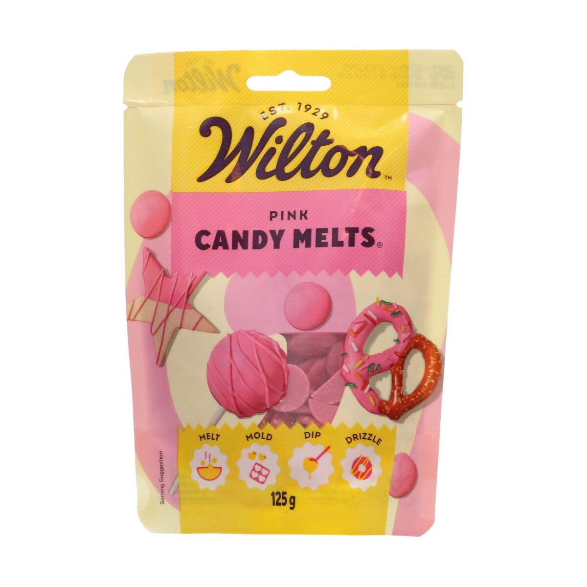 Wilton Candy Melts Pink - Sweet Creamy Flavour Melting Candy for Dipping & Molding | 125g 1