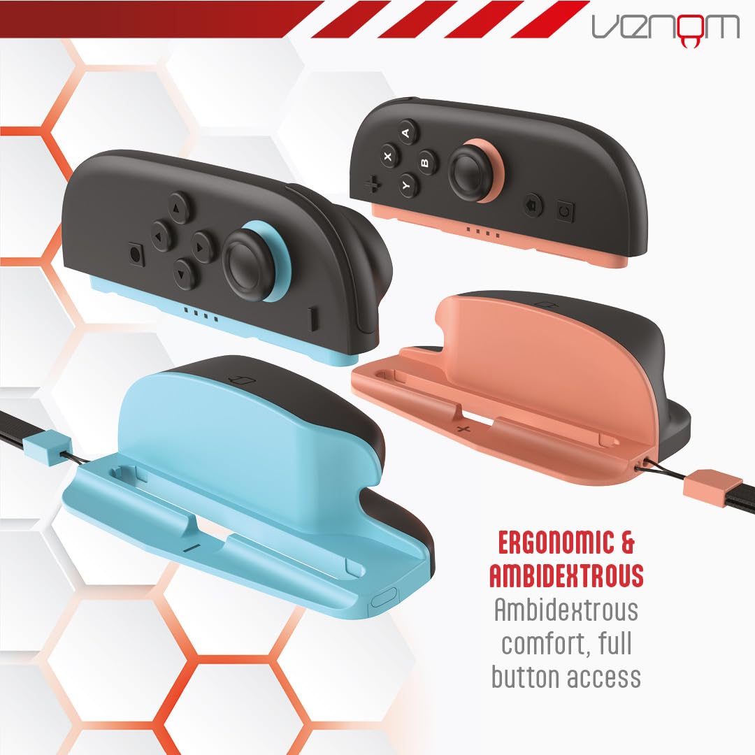Venom Nintendo Switch 2 Joy-Con Mouse Mode Converters Twin Pack with Wrist Straps