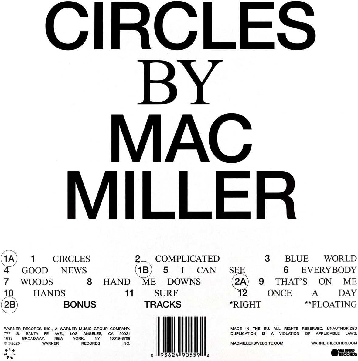 Mac Miller - Circles Audio CD