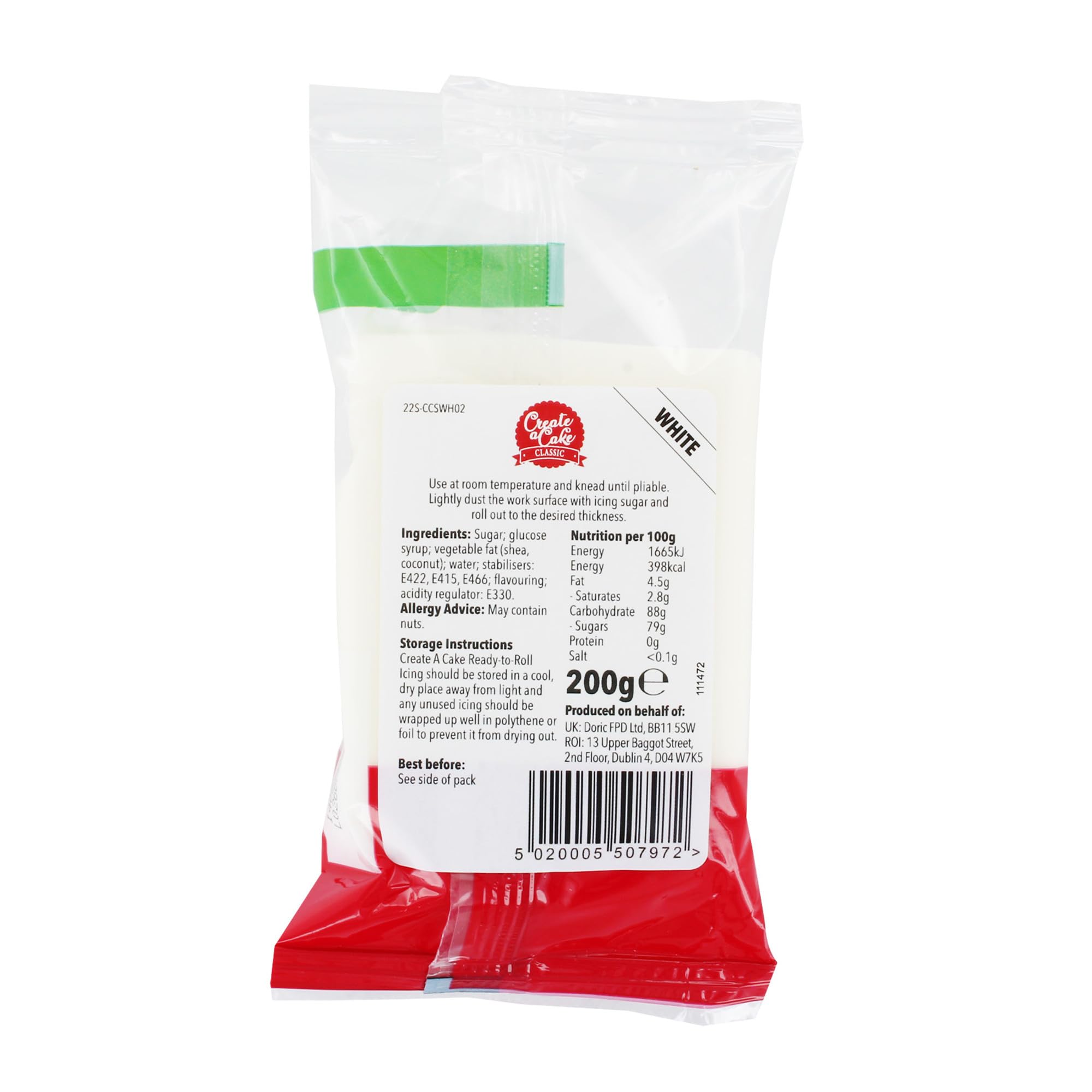 Create A Cake Ready To Roll Icing - White Fondant Sugar Paste for Decorating | Palm Free | 200g 8