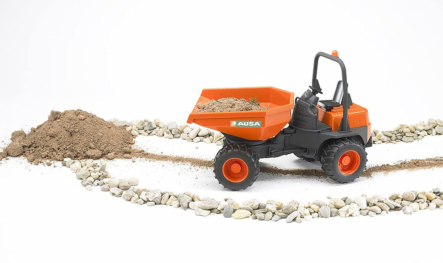 Bruder Ausa Minidumper 1:16 Scale Construction Truck | Orange Plastic | Ages 3+ 6