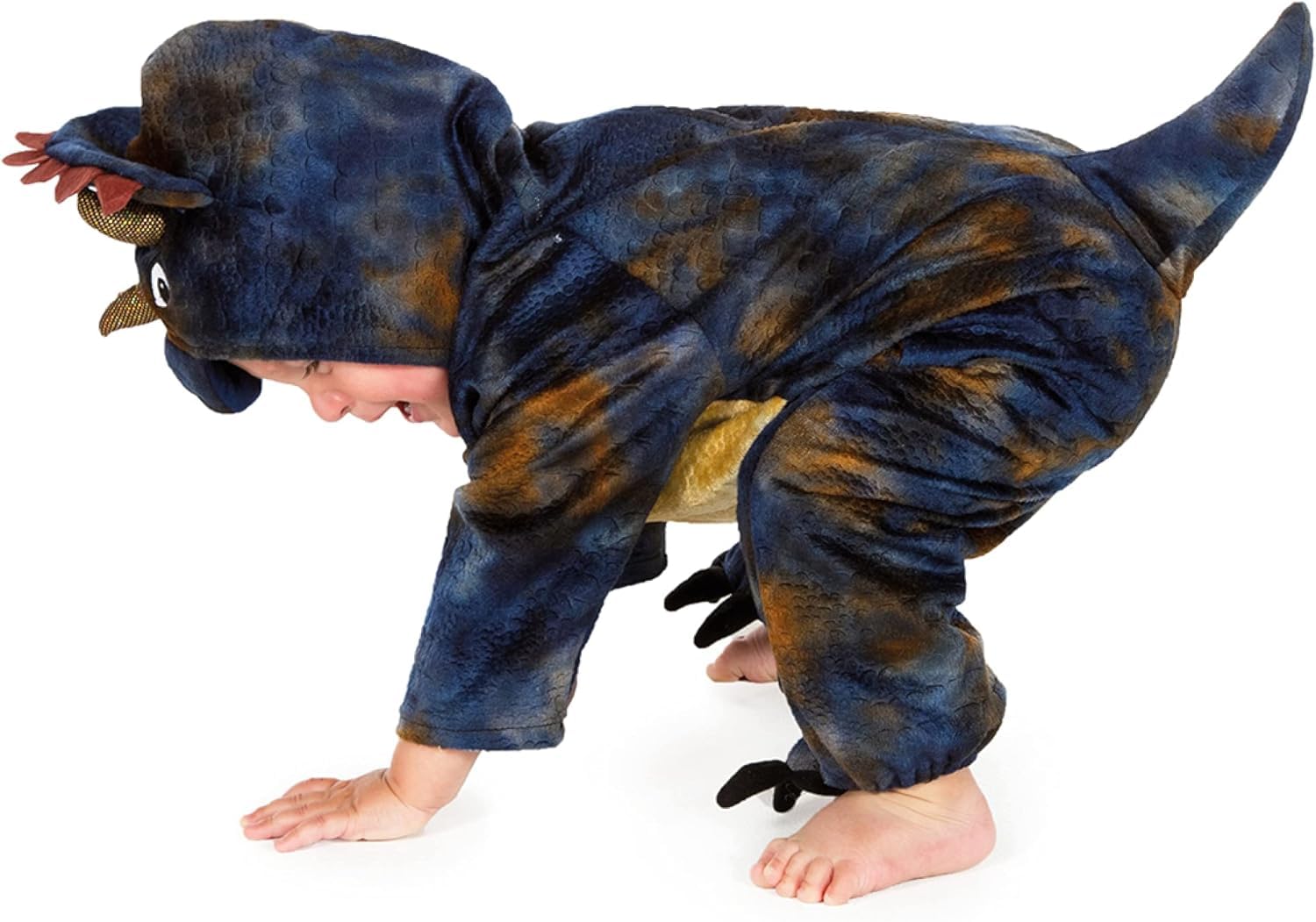 PRETEND TO BEE Baby Triceratops Dinosaur Dress Up Costume - Official Natural History Museum Onesie for Toddlers 12-18 Months