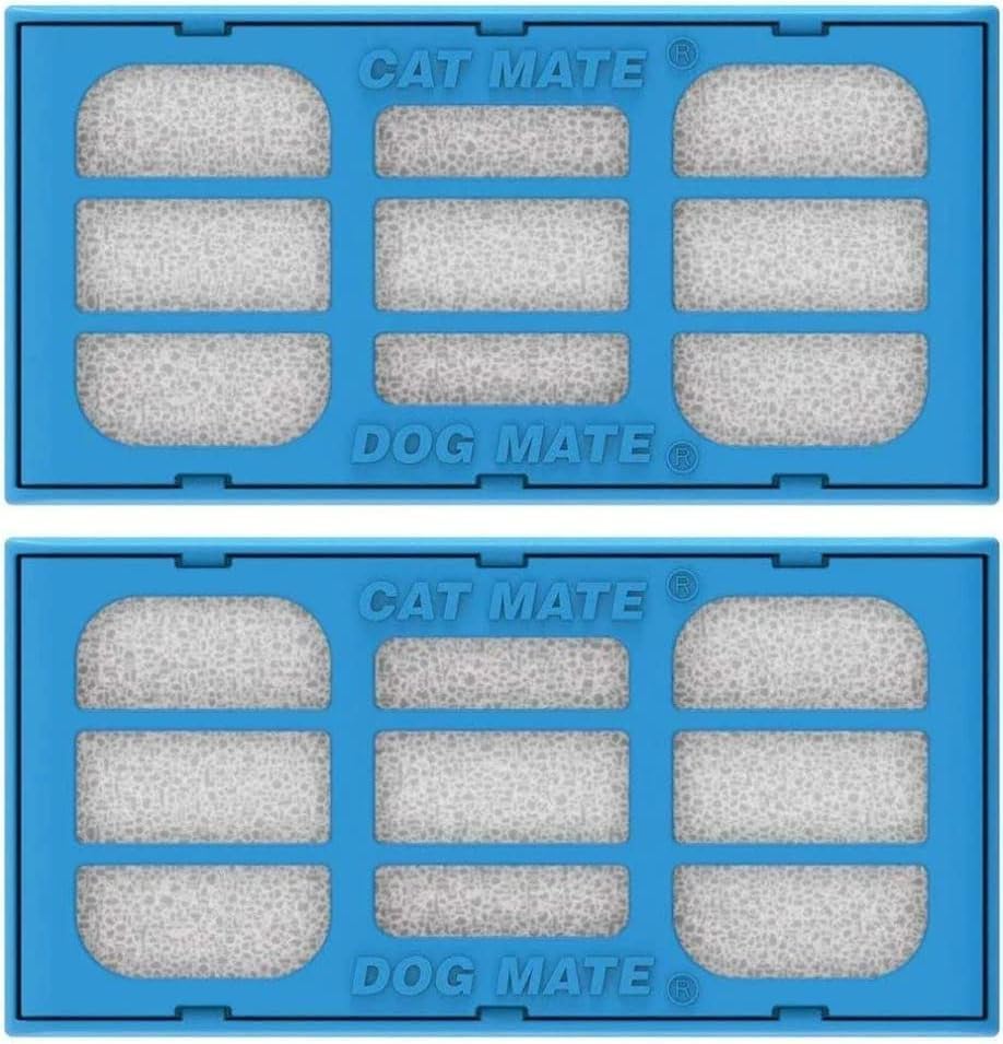 Cat Mate Genuine Replacement Filter Cartridges (2 Pack) for Cat Mate & Dog Mate Fountains 7