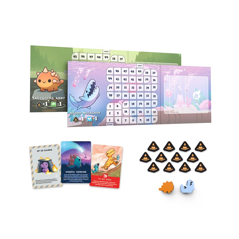 Unstable Games Happy Little Dinosaurs: Hazards Ahead Expansion | 5-6 Player Support | Cardstock 3