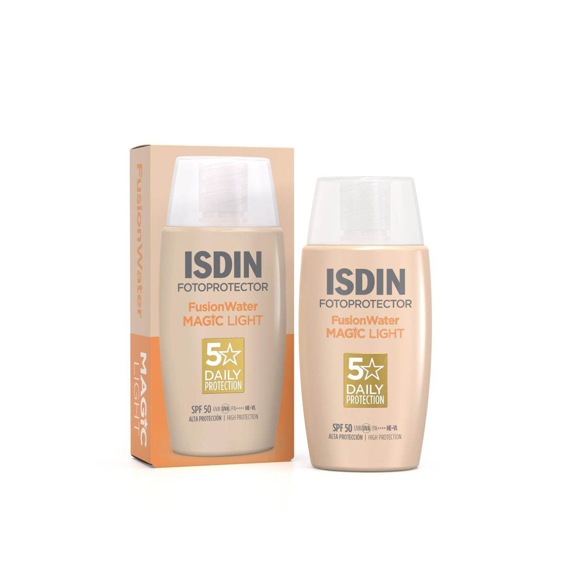 ISDIN Fusion Water MAGIC Color Light SPF 50 - Tinted Facial Sunscreen