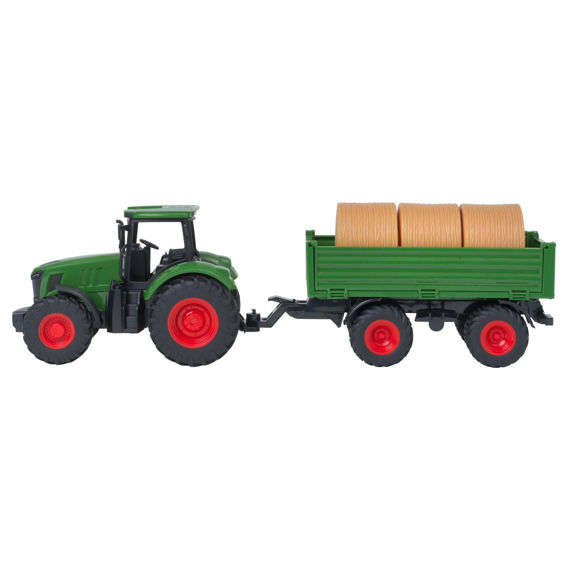 Classic Country Tractor & Trailer Set - 42cm | Moving Parts | Plastic 8