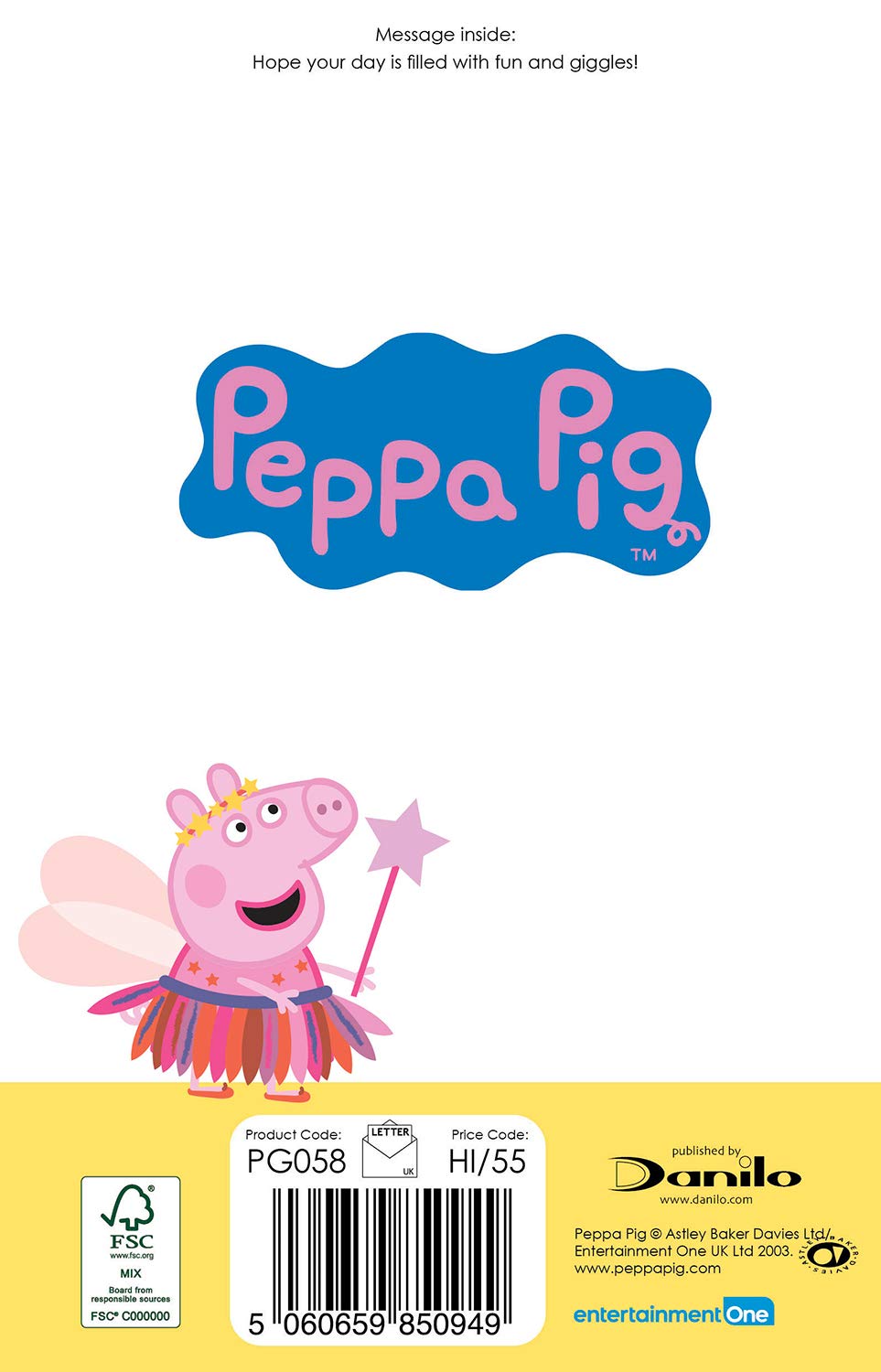 Danilo Promotions LTD Peppa Pig Official 3rd Birthday Card for Kids | 210 x 137 mm 4