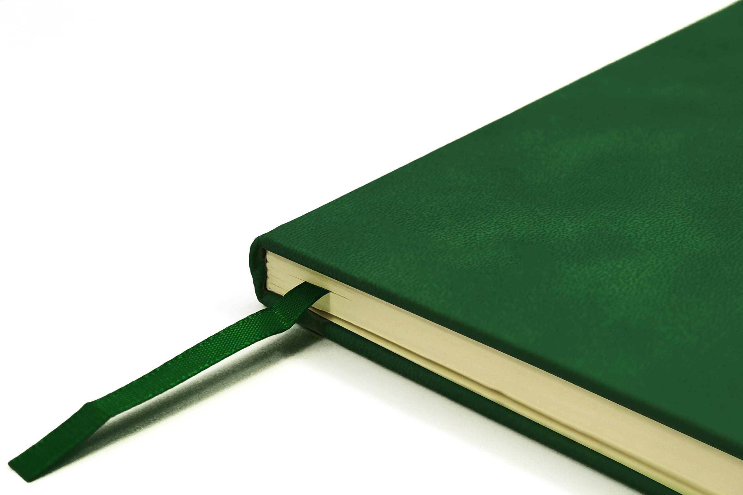Silvine A4 Executive Hardback Notebook - 160 Lined Pages | Green Faux Leather Cover | 80gsm Ivory Paper 3