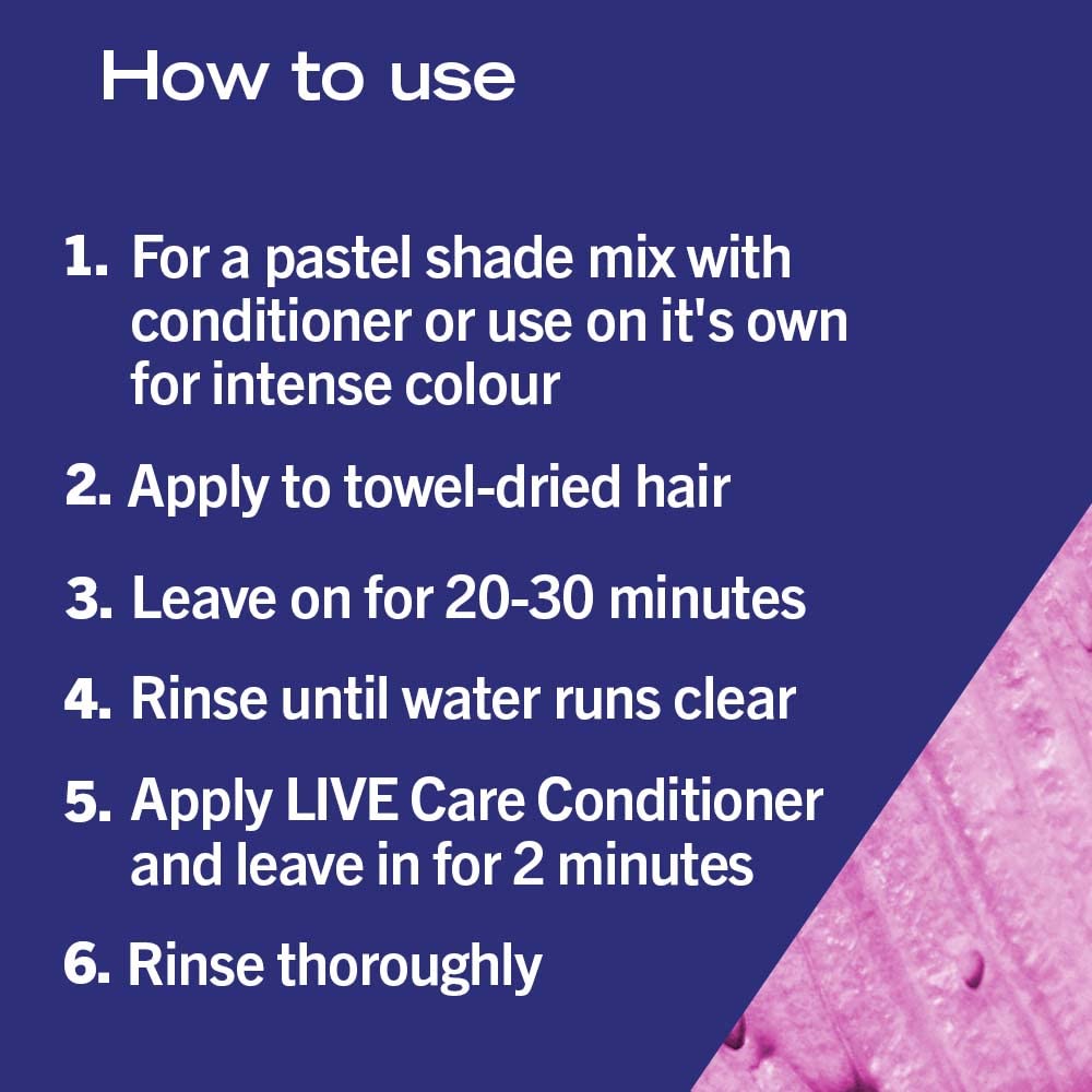 Schwarzkopf LIVE Ultra Brights or Pastels Shocking Pink Semi-Permanent Hair Dye (50ml)