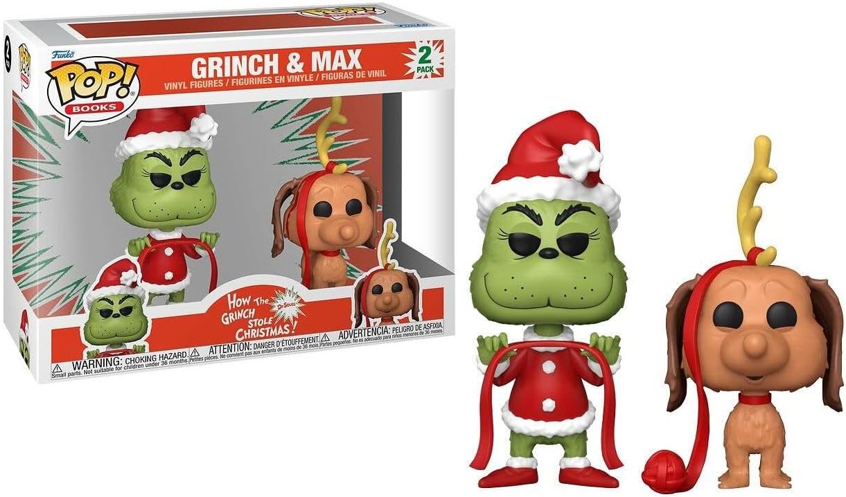 Funko Pop! Books How the Grinch Stole Christmas - The Grinch with Max Vinyl Figure 2-Pack (72505) 2