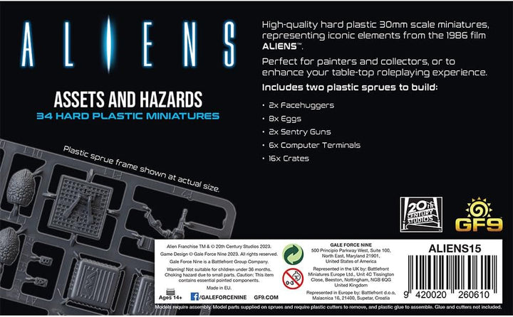 Gale Force Nine Aliens Assets and Hazards Miniatures Set (ALIENS15)