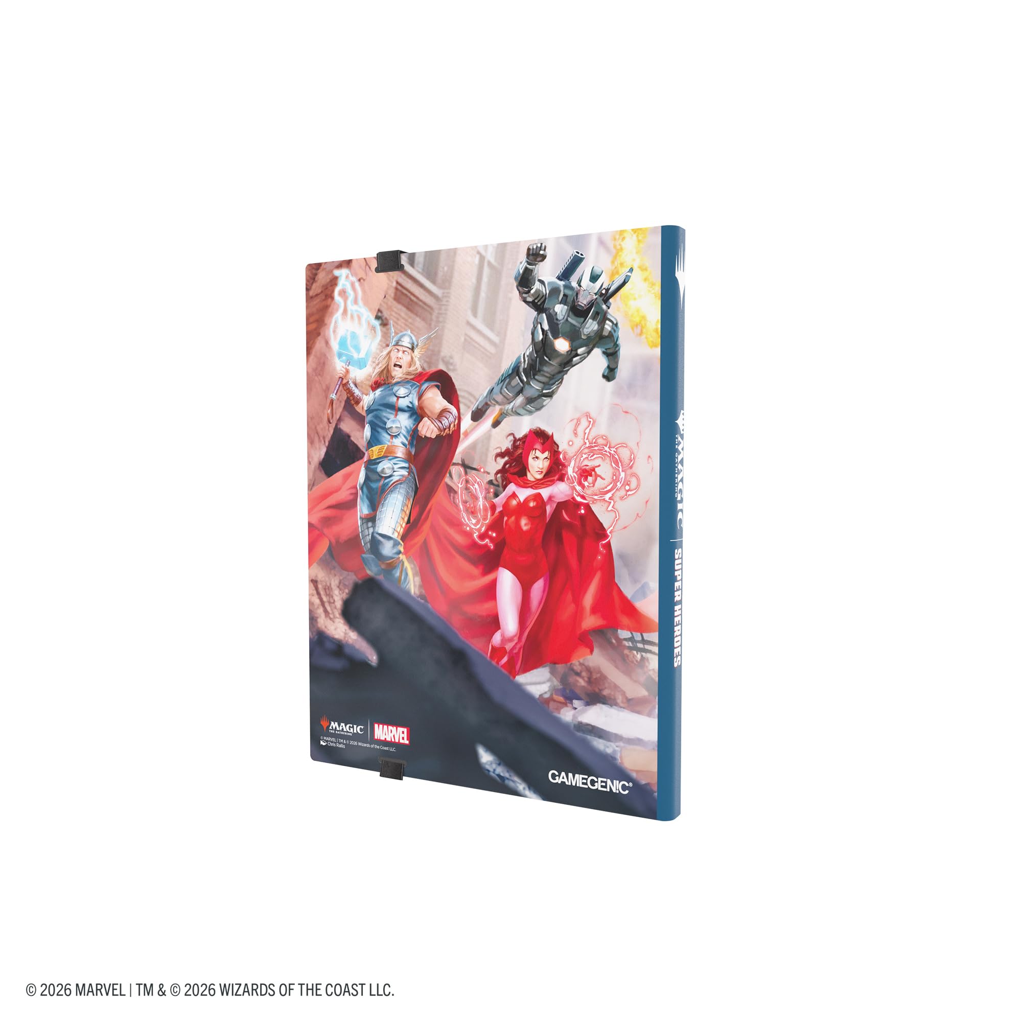 Gamegenic Marvel Super Heroes Casual Album - Holds 360 Cards | Side-Loading Pockets | Elastic Strap Closure