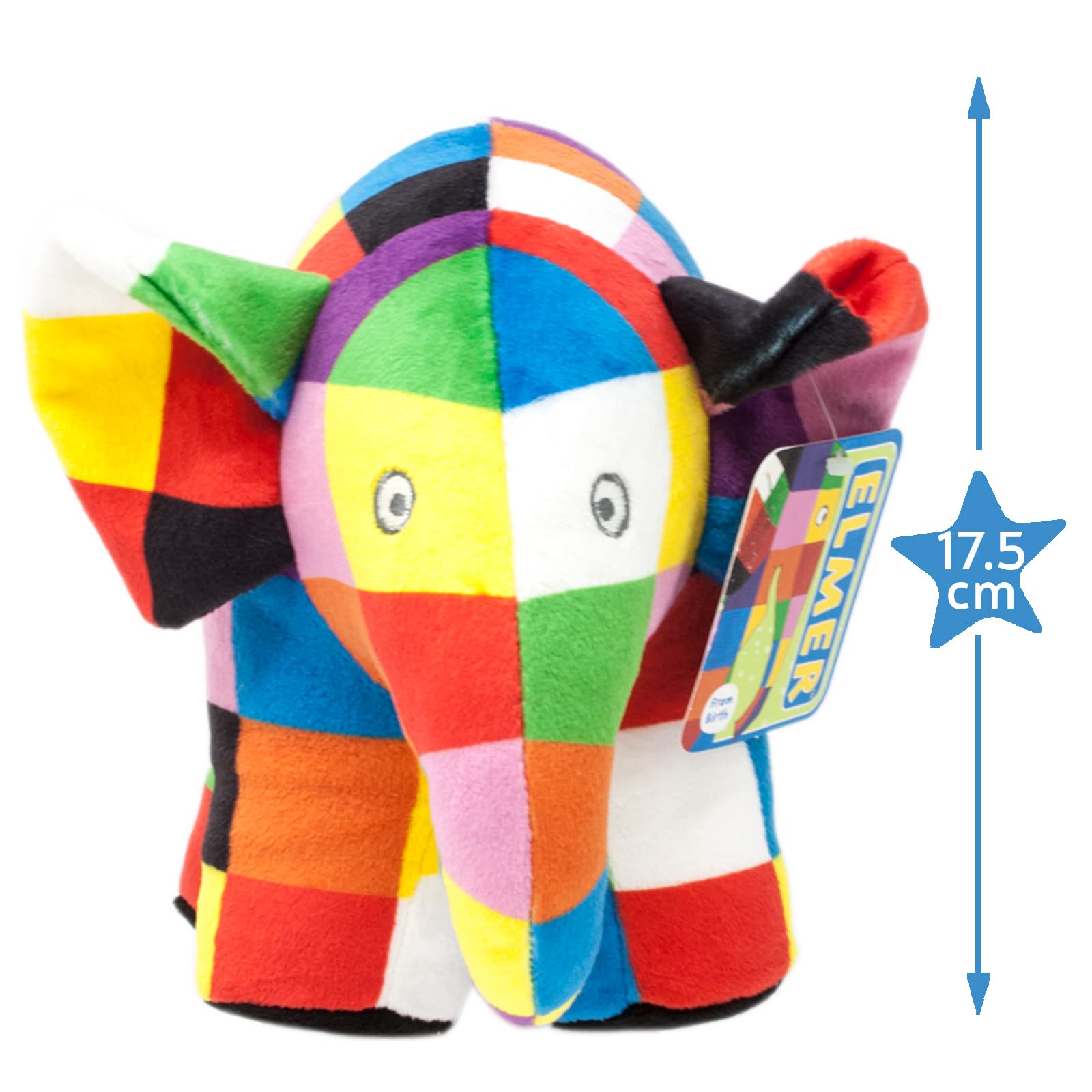 Elmer the Patchwork Elephant Soft Toy - 20cm Plush for Ages 1 Month+ 7