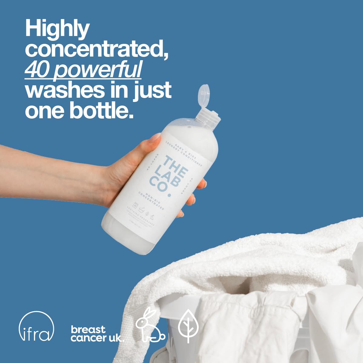 The Lab Co. Soothing Fabric Conditioner & Laundry Softener | Non-Bio, Ultra Concentrated 1L 8