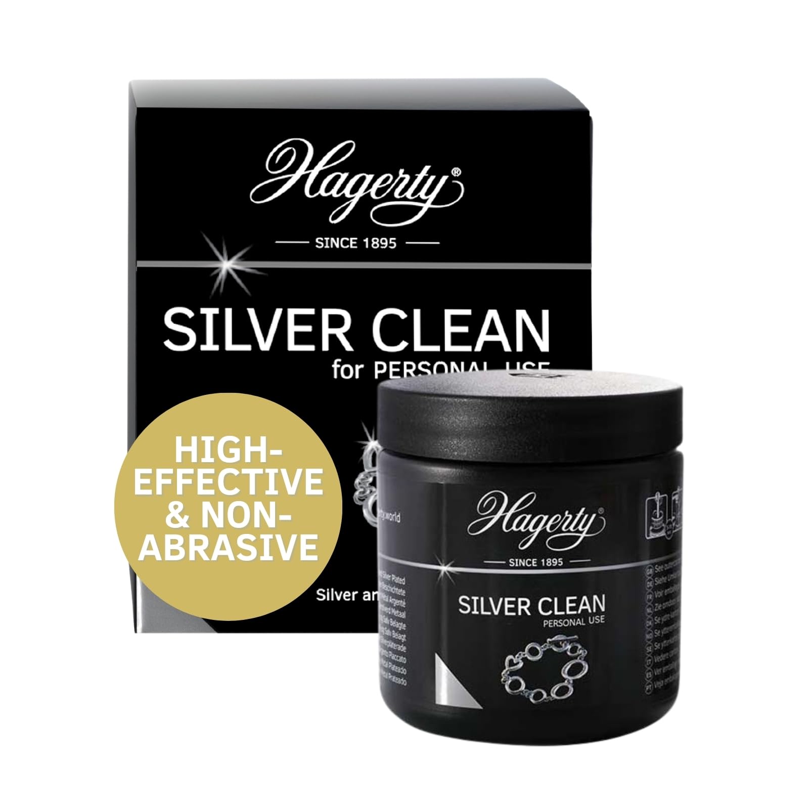 Hagerty Silver Clean Jewellery Dip Bath - Instant Tarnish Remover | 170 ml Liquid Polish