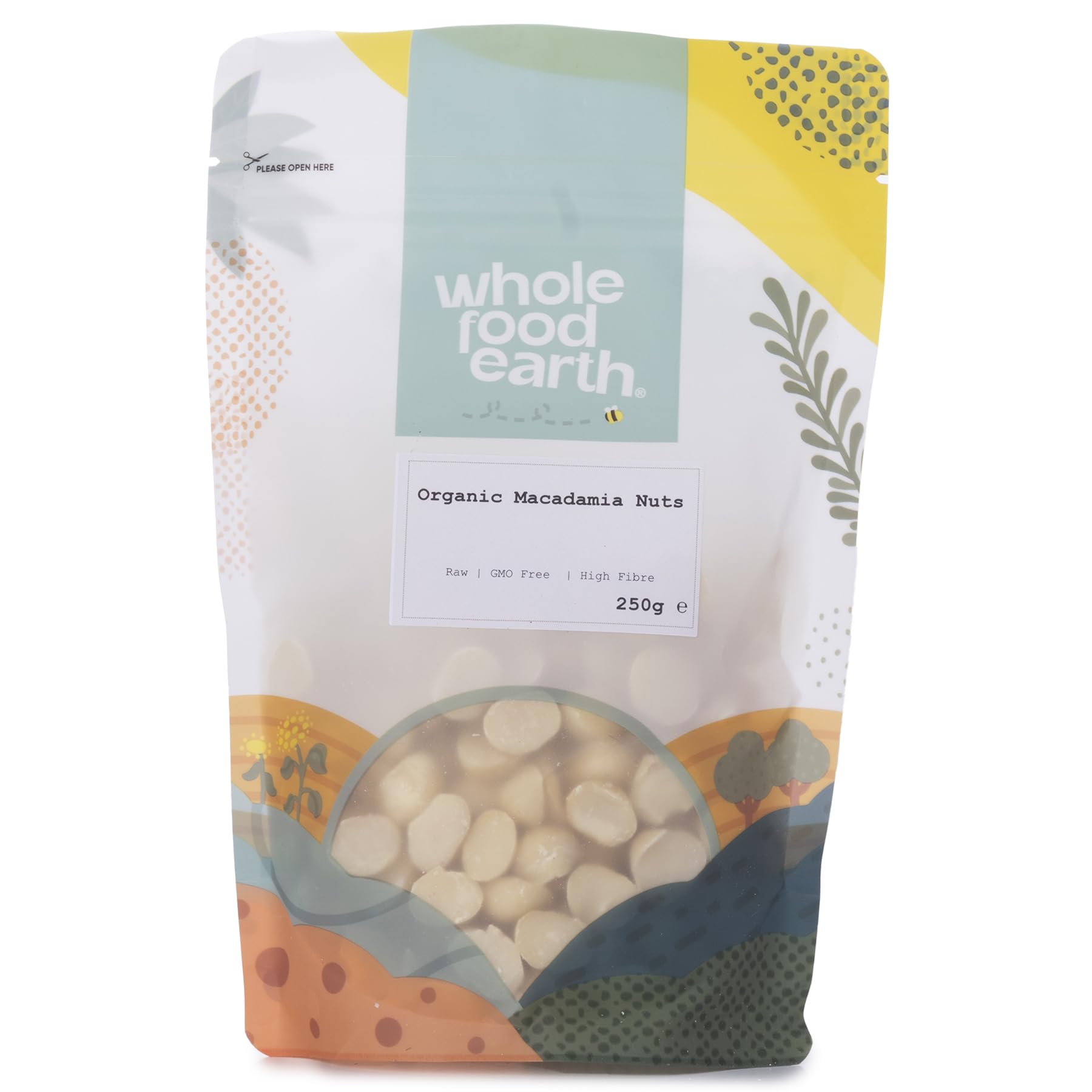 Wholefood Earth Organic Macadamia Nuts - Raw, GMO Free, Vegan | 250g 1