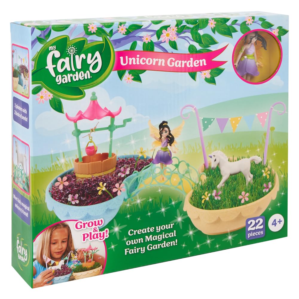 My Fairy Garden Unicorn Garden Playset - Grow & Play | Ages 4+ | Multicolor