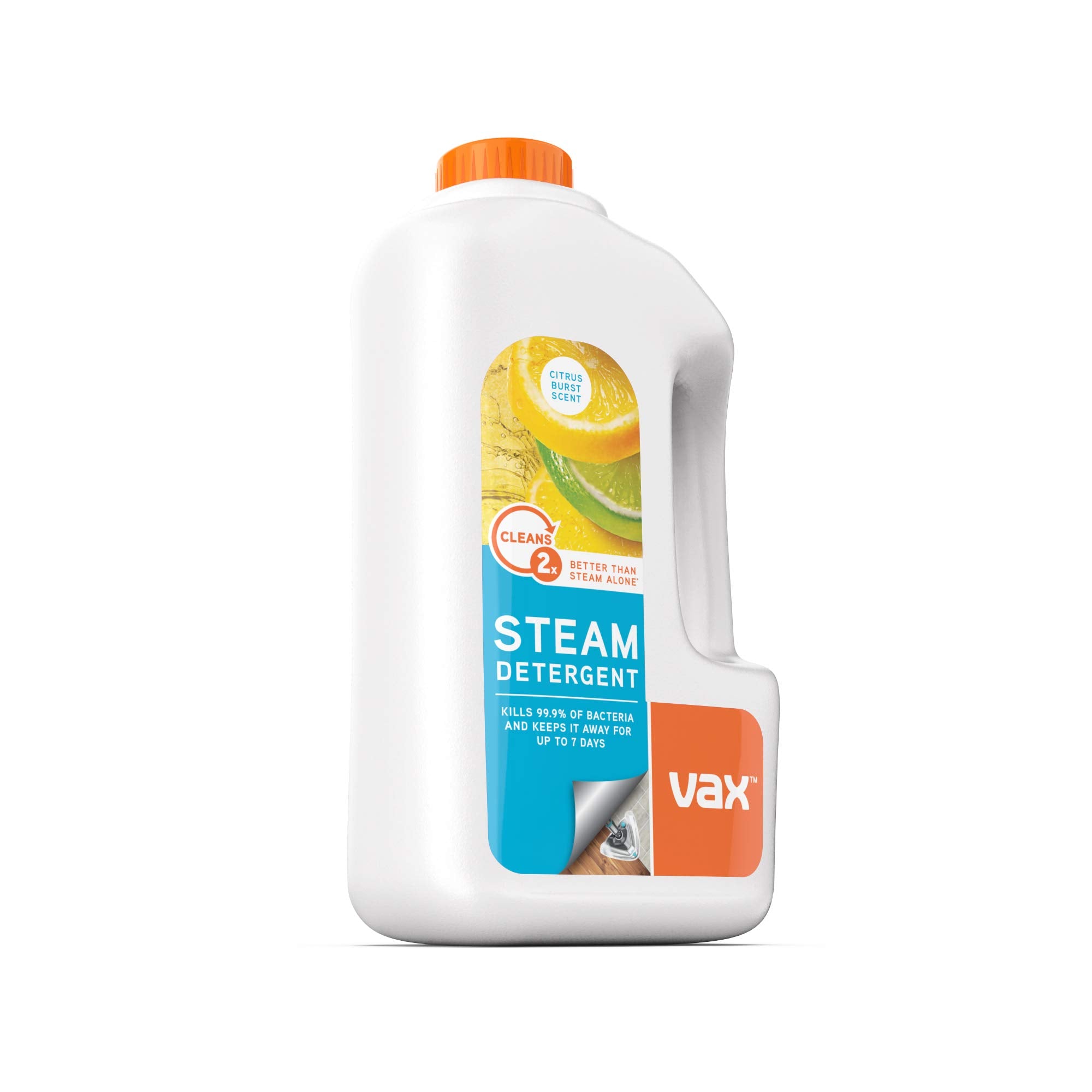 Vax Steam Detergent Citrus Burst - Kills 99.9% Bacteria | Streak Free | 1L Liquid 1