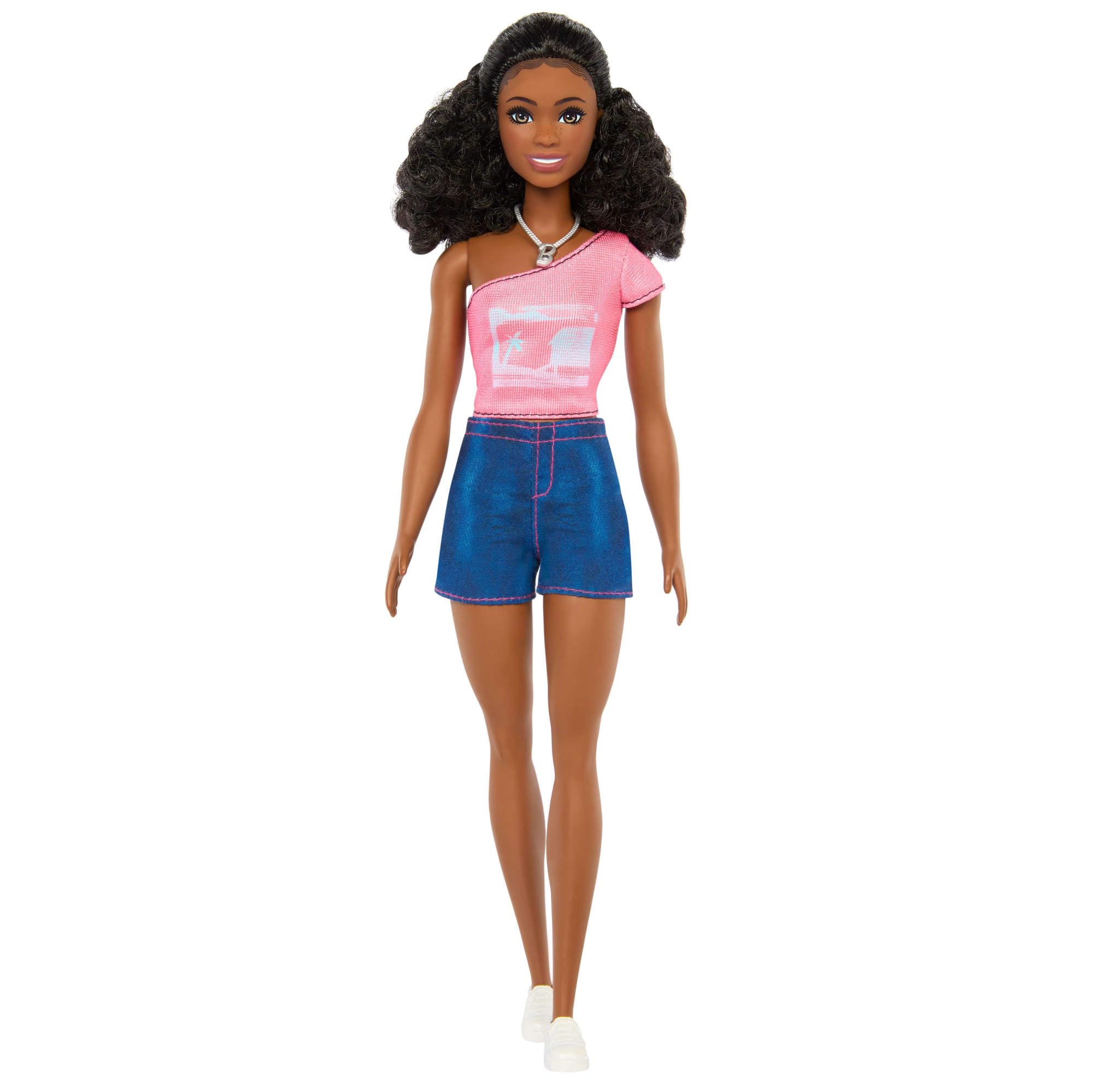 Barbie Mysteries: Beach Detectives Brooklyn Fashion Doll - Pink Outfit, Curly Brunette Hair, Ages 3+