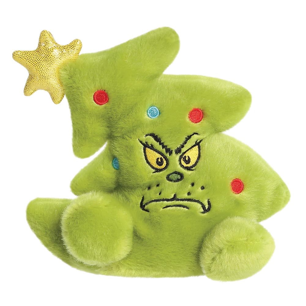 Aurora Palm Pals Grinch Tree Soft Toy - 5 Inch, Green, Suitable from Birth 1