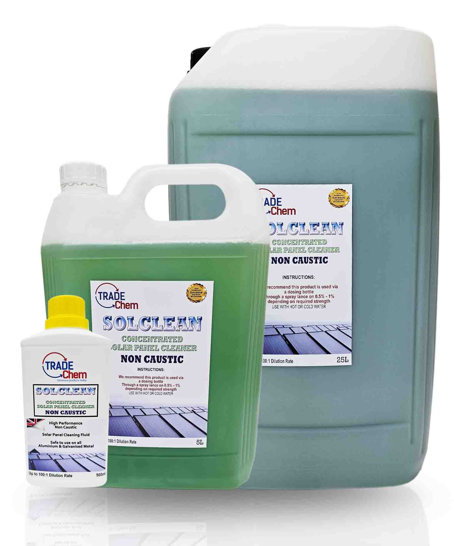 Trade Chemicals Sol Clean Concentrated Solar Panel Cleaner - 500ml Citrus Scent
