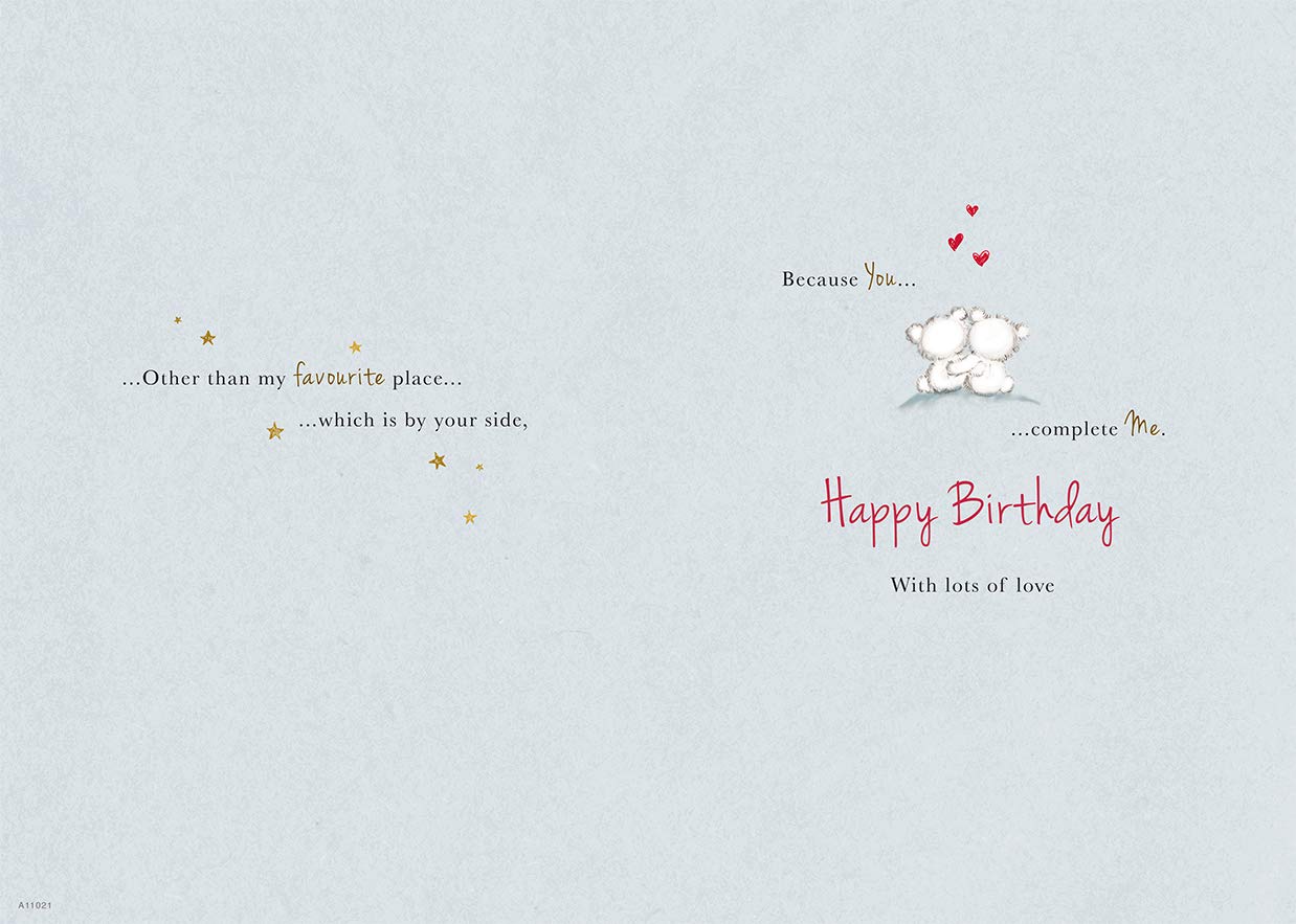 Piccadilly Greetings Husband Birthday Card - Cute Bears In Car Design | 10 x 7 Inches 2