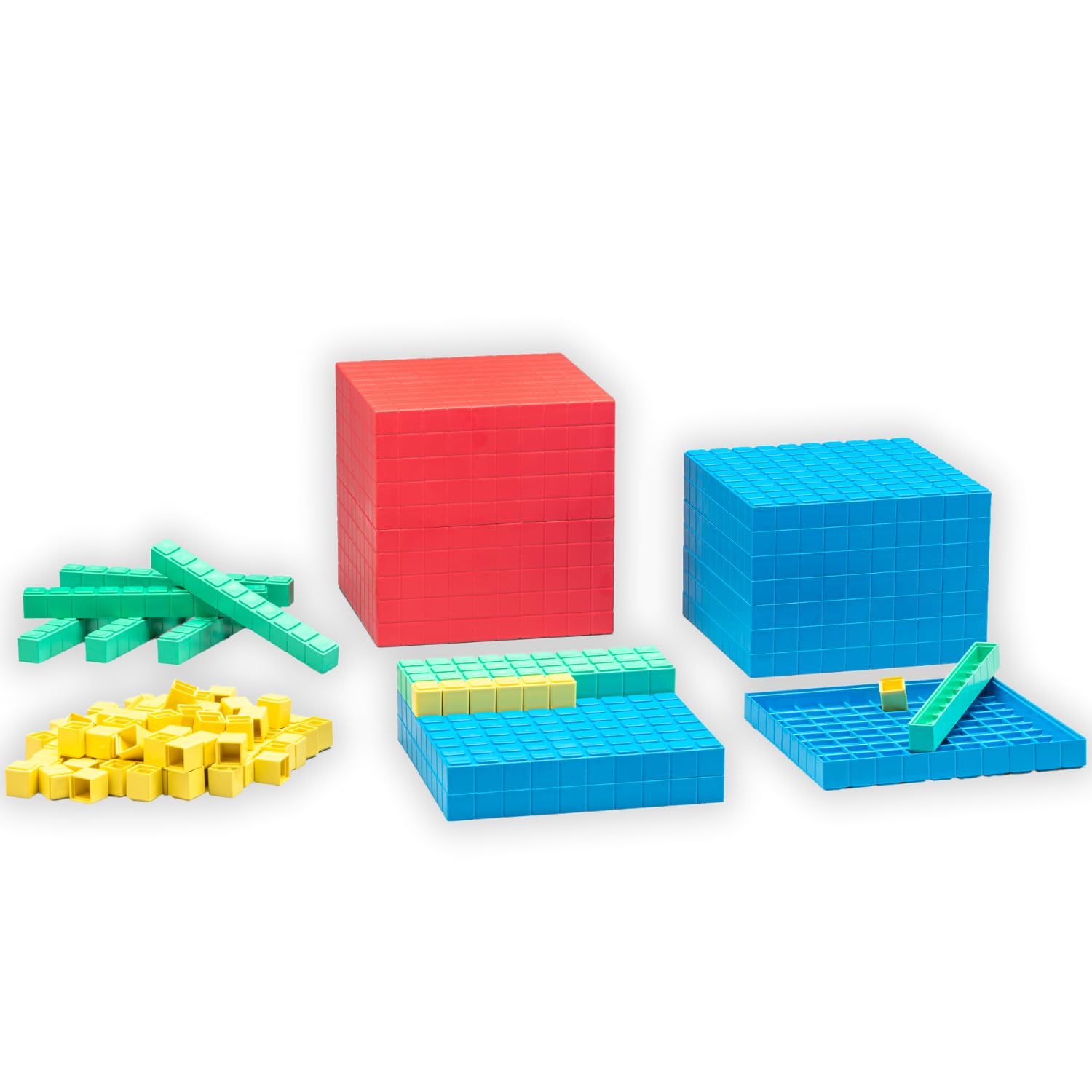 Wissner Base Ten Set - 121 Parts for Decimal Arithmetic | Ages 3+ | RE-Plastic 1