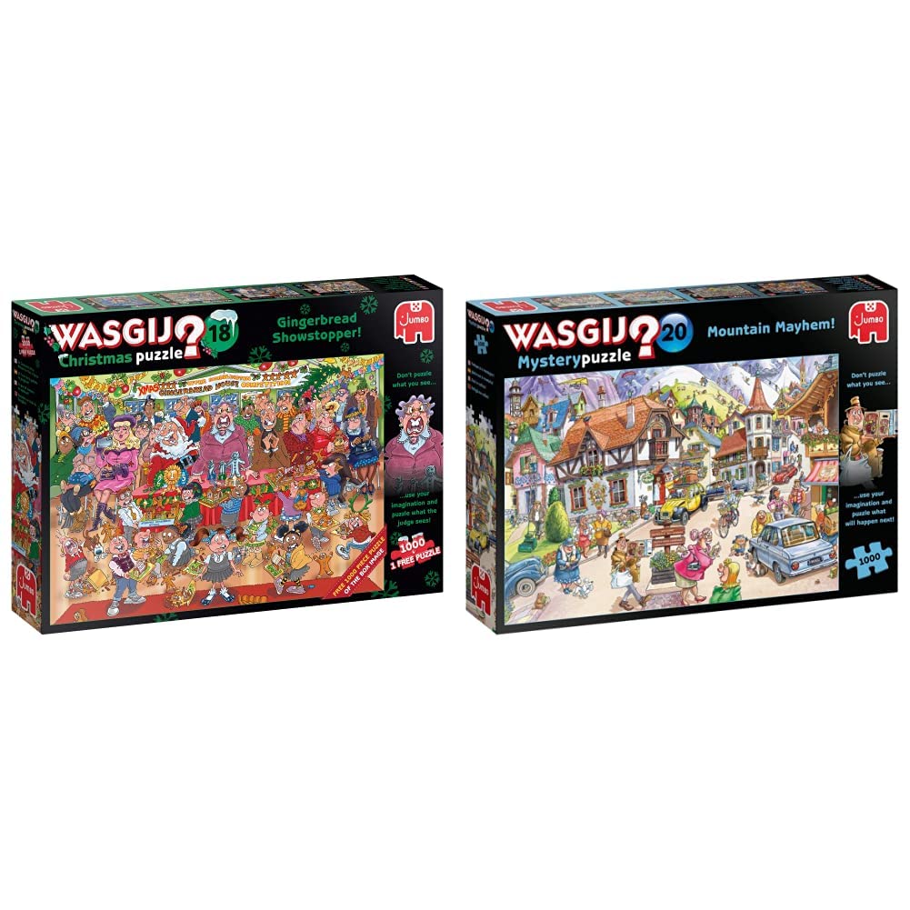 Wasgij Christmas 18: Gingerbread Showstopper - 2 x 1000 Piece Puzzle Set - Jumbo 2