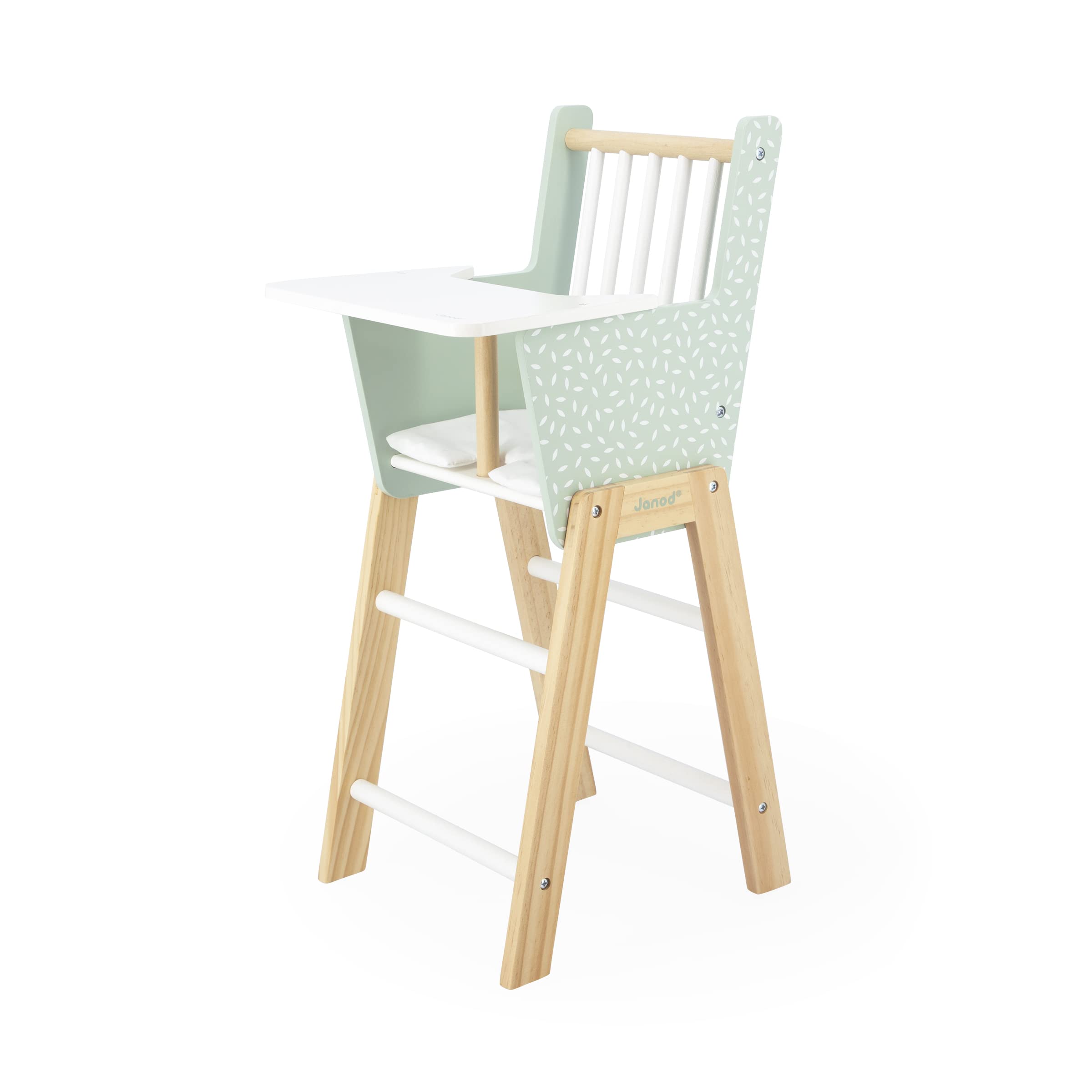 Janod Zen FSC Wood Doll Highchair Accessory for Pretend Play Toys 3
