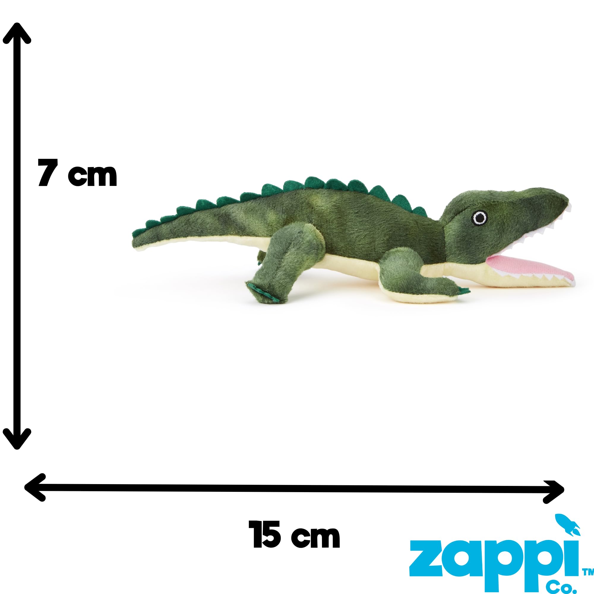 Zappi Co Crocodile Mini Plush Toy - Soft Cuddly Animal | 12-15 cm | Washable 2