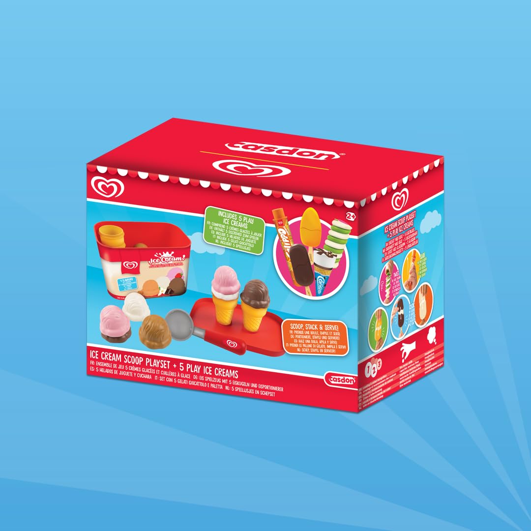 Casdon Walls Ice Cream Set - Includes Tub, Scoop & 5 Play Ice Creams | Ages 2+ 7