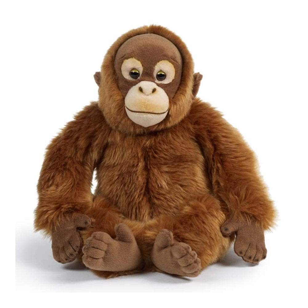 Living Nature Orangutan Plush Toy - Realistic Eco-Friendly Cuddly Monkey, 24cm Brown 5