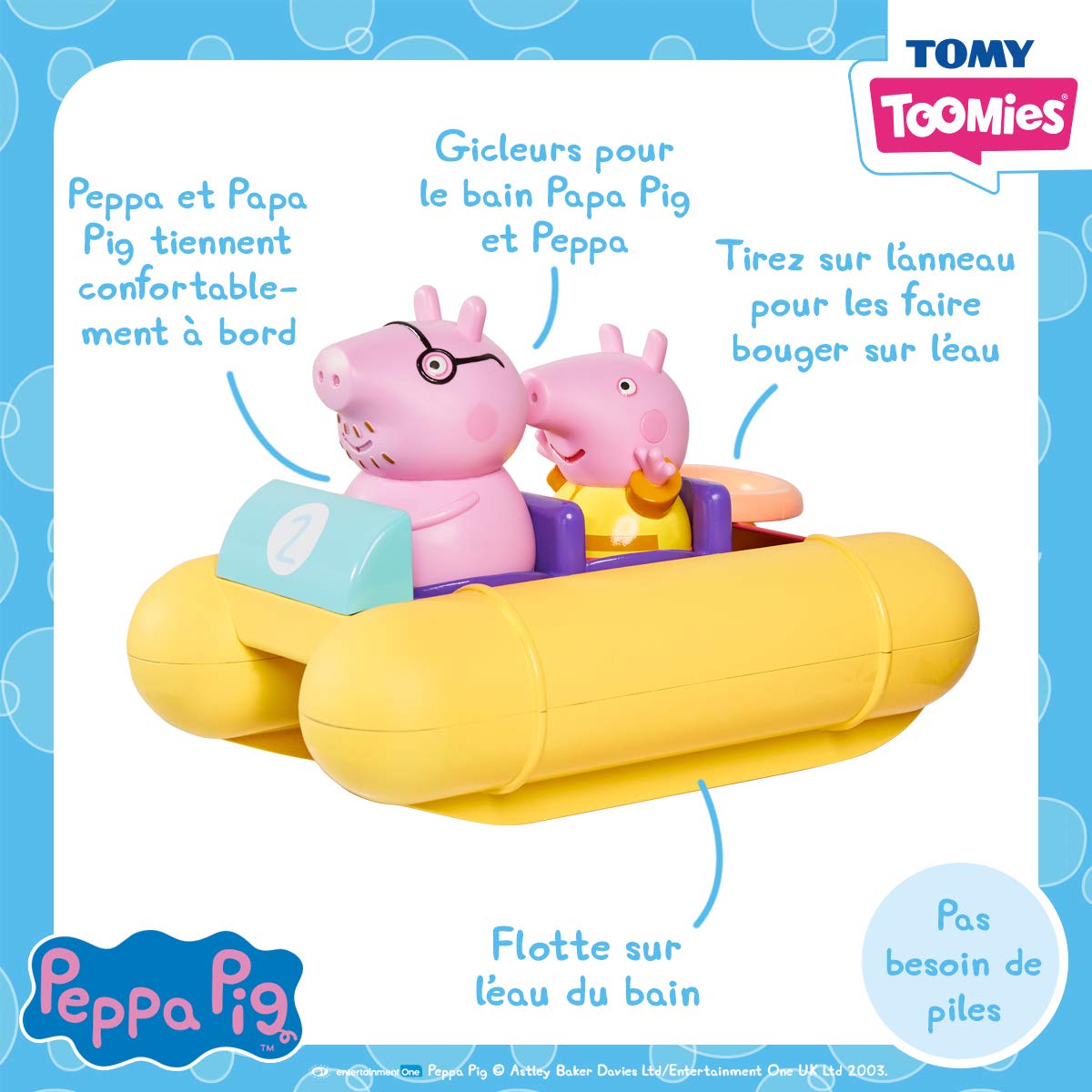 Toomies Peppa Pig Pull and Go Pedalo Bath Toy - Ages 18 Months+ 3