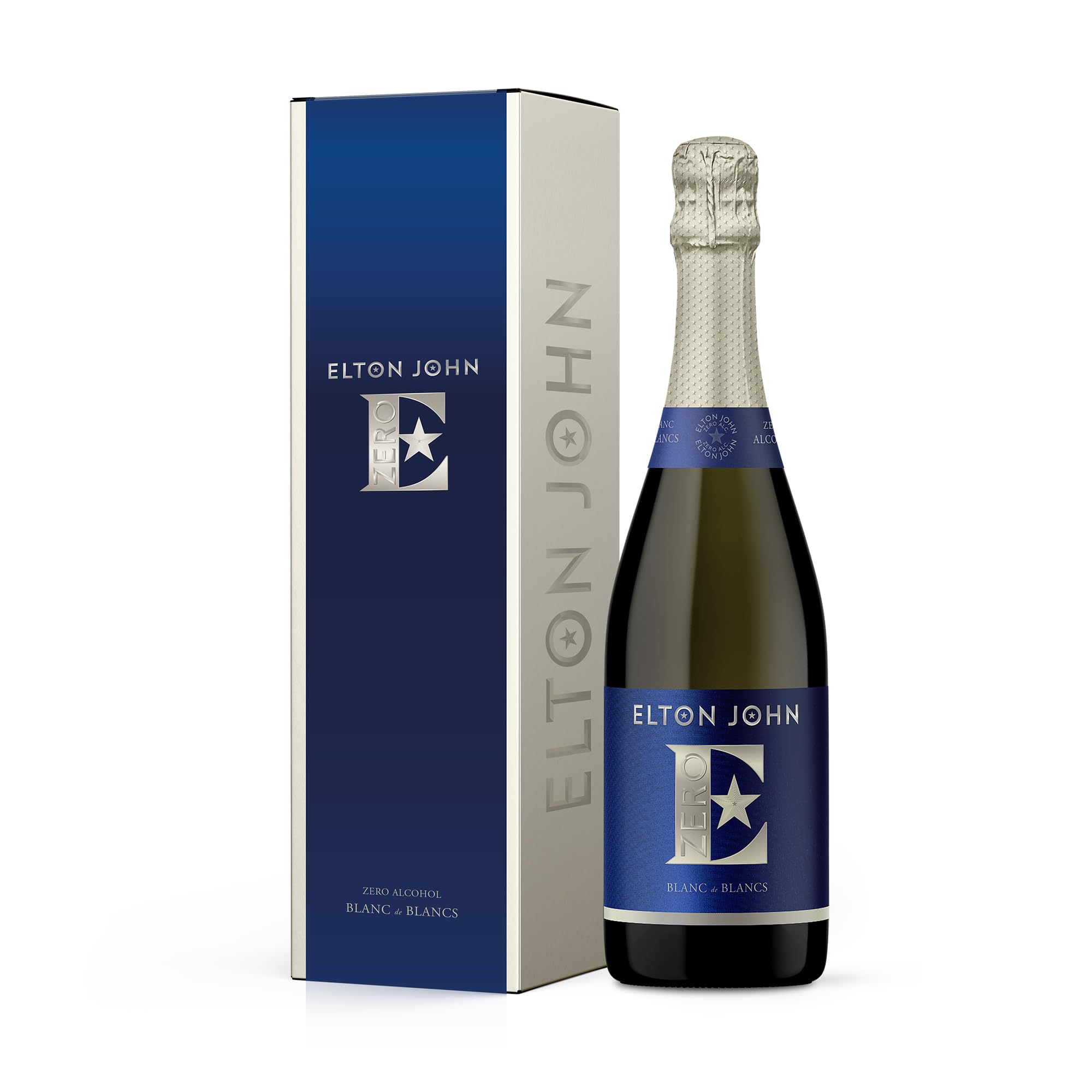 Blue Tree Elton John Blanc de Blancs Zero Non-Alcoholic Sparkling Wine | 0% ABV | 75cl Gift Box