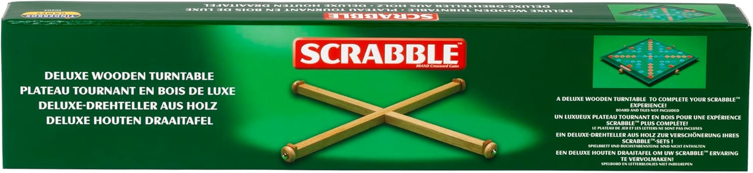 Ideal Scrabble Deluxe Wooden Turntable for Classic Board Game 2