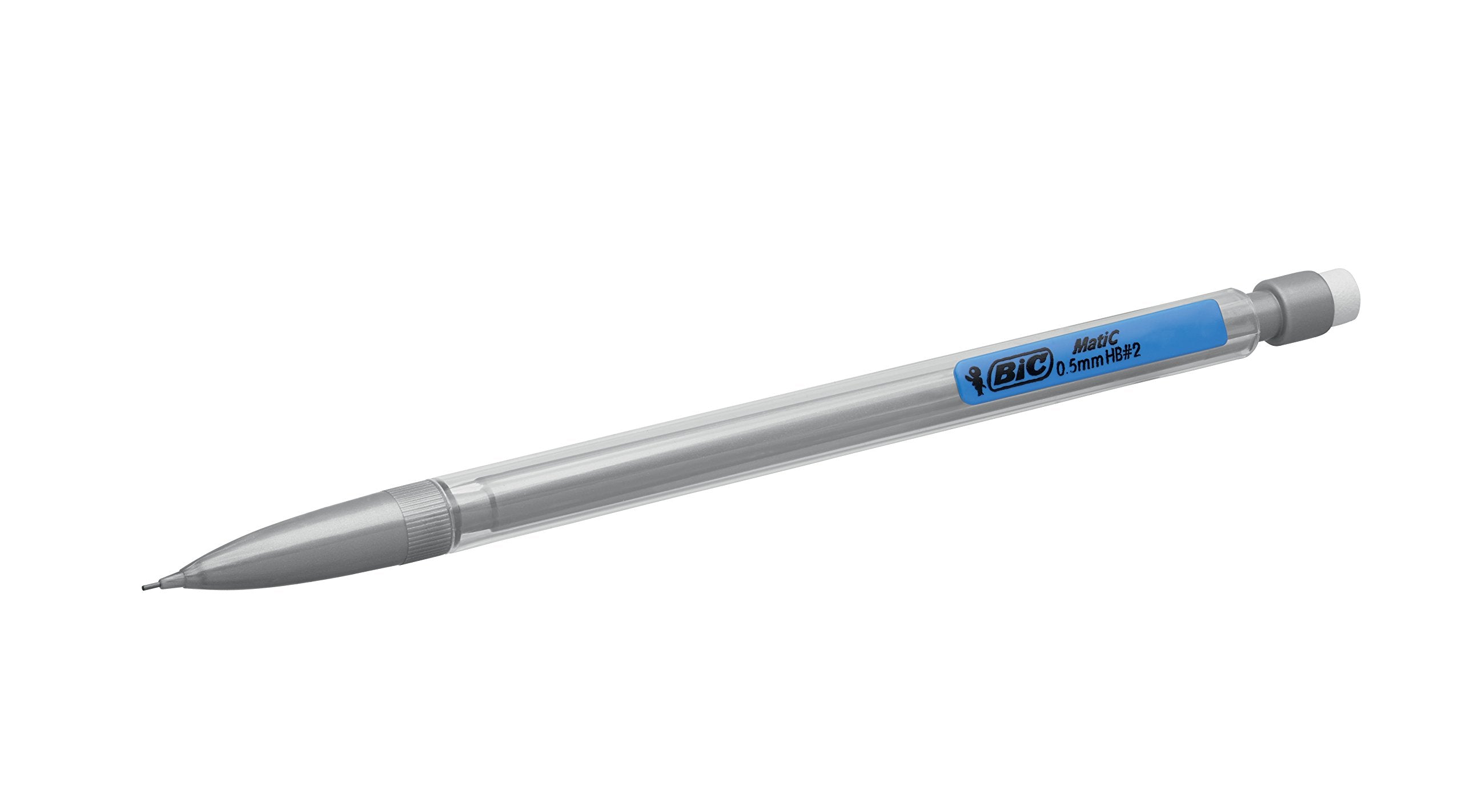 BIC Matic Original Mechanical Pencils - Box of 12 | 0.5mm Fine Point HB Lead | Includes Eraser & 3 Refills
