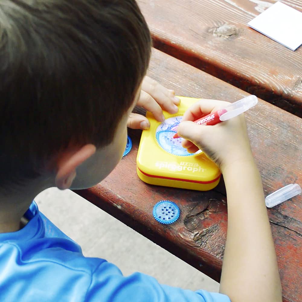 Spirograph Travel Design Set for Ages 5+ | Portable Art Kit with 6 Wheels and 2 Pens 4